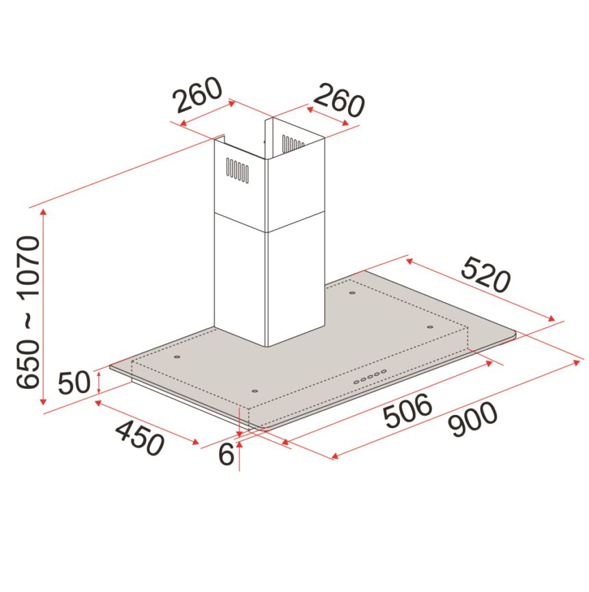 EF CK STILE 90CM Designer Chimney Hood - Modern Kitchen Ventilation for Smoke & Odor Removal - Perfect for Home Chefs & Open-Concept Kitchens