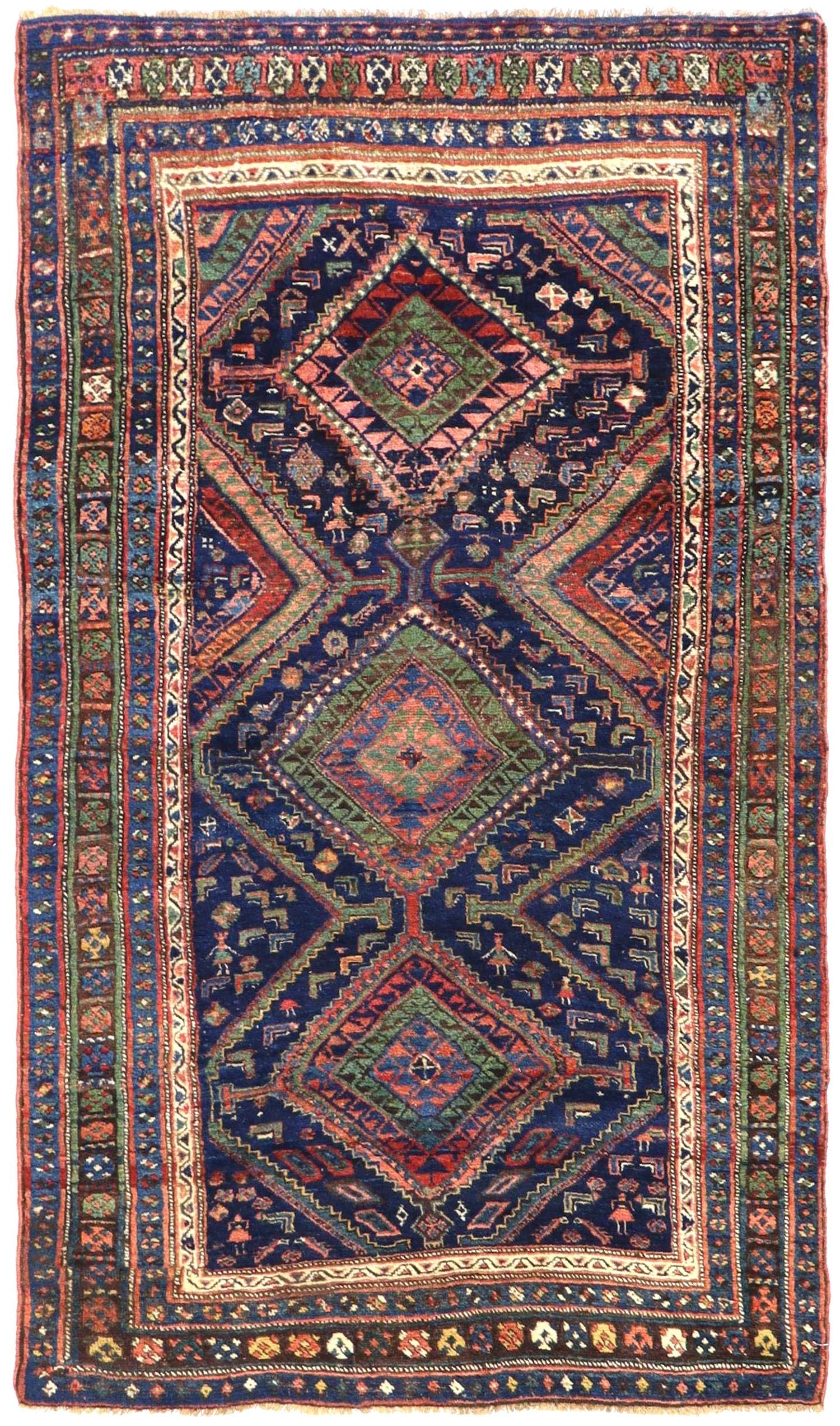 Antique Kurd Bijar Handwoven Tribal Rug - Vintage Persian Carpet JF8665 for Living Room, Bedroom & Home Decor
