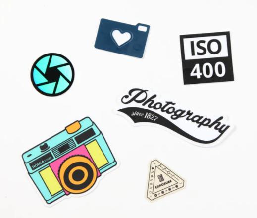 PhotoGenic Camera Lover's Sticker Pack (5 Pieces) - Perfect for Scrapbooking, Journaling & Laptop Decoration