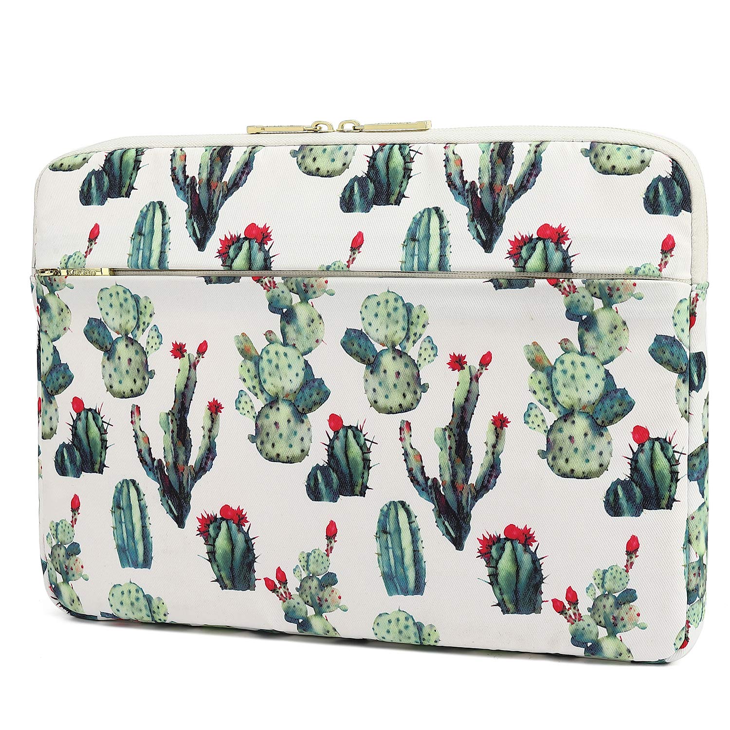 KAYOND 15-15.6 Inch Laptop Sleeve Case for MacBook Pro 15.4/16 & MacBook Air 15.4 - Water Resistant Shockproof Protective Bag with Cactus Design - Perfect for Travel, Office & School Use