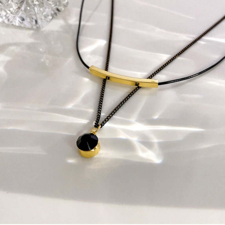 Trendy Black Leather Choker Necklace for Women - Gothic Layering Choker Pendant Necklace | Perfect for Parties, Halloween, Cosplay & Everyday Fashion Accessories