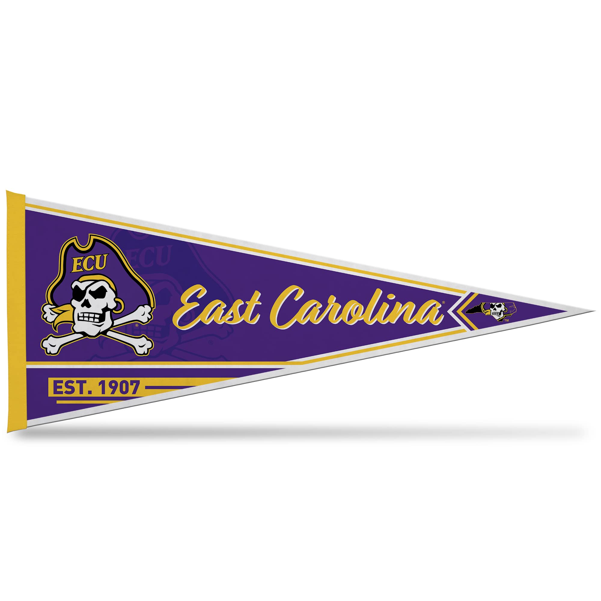 East Carolina Pirates Classic 12x30 Felt Wall Decor Pennant - Perfect for College Dorm, Game Room & Sports Fan Gifts