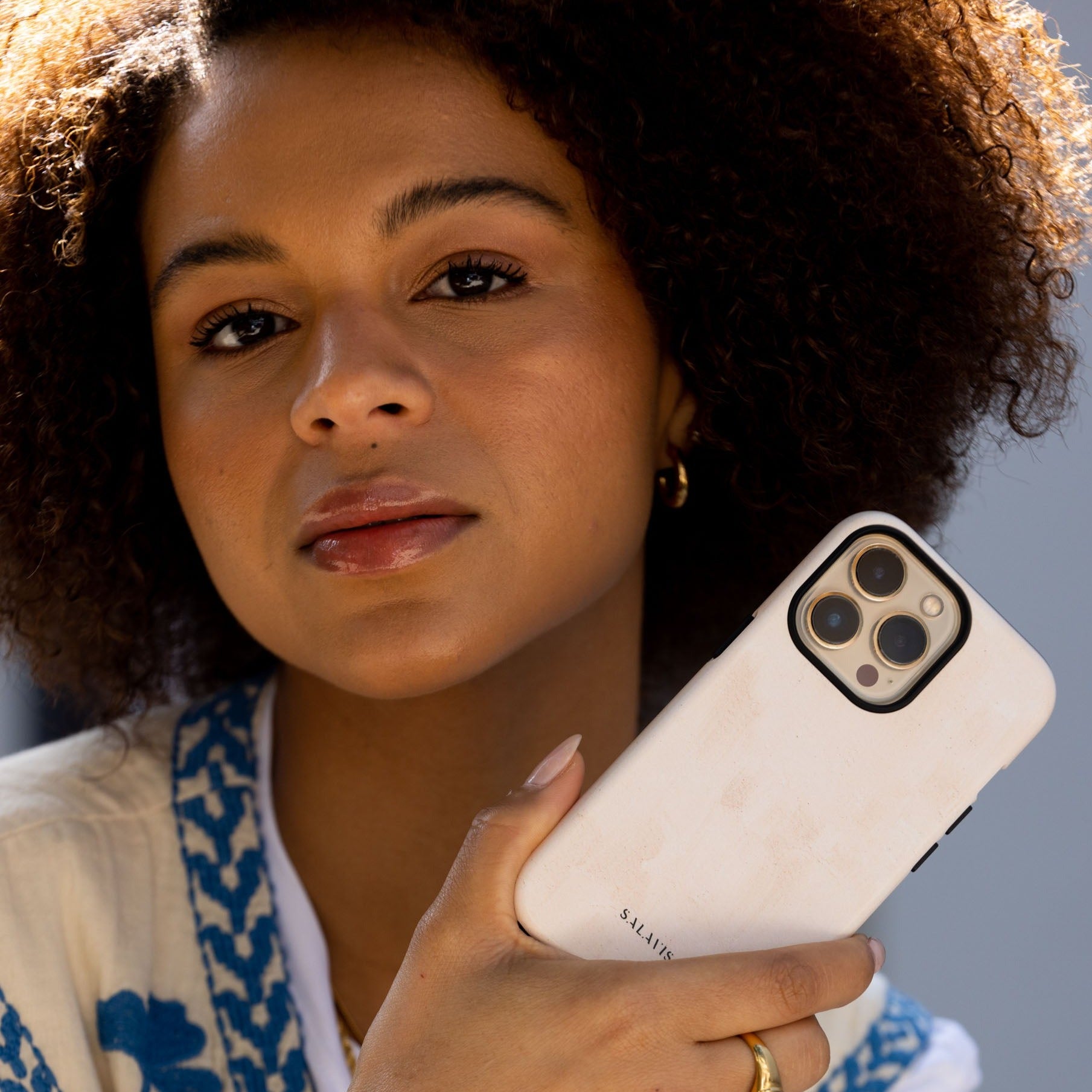 Rose Beige Clay Phone Case for iPhone 14 Pro Max - Shockproof & Slim Protective Cover with Grip, Perfect for Everyday Use, Travel & Outdoor Activities