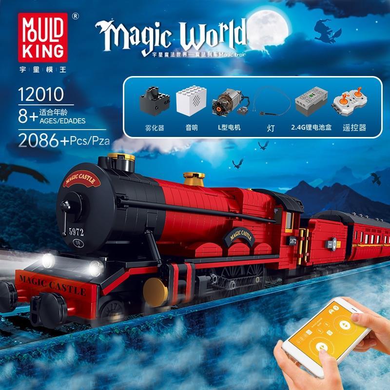 Mould King 12010 Magic World: Magic Train Building Blocks Set - STEM Educational Toy for Kids & Adults - Perfect for Harry Potter Fans, Birthday Gifts & Creative Play