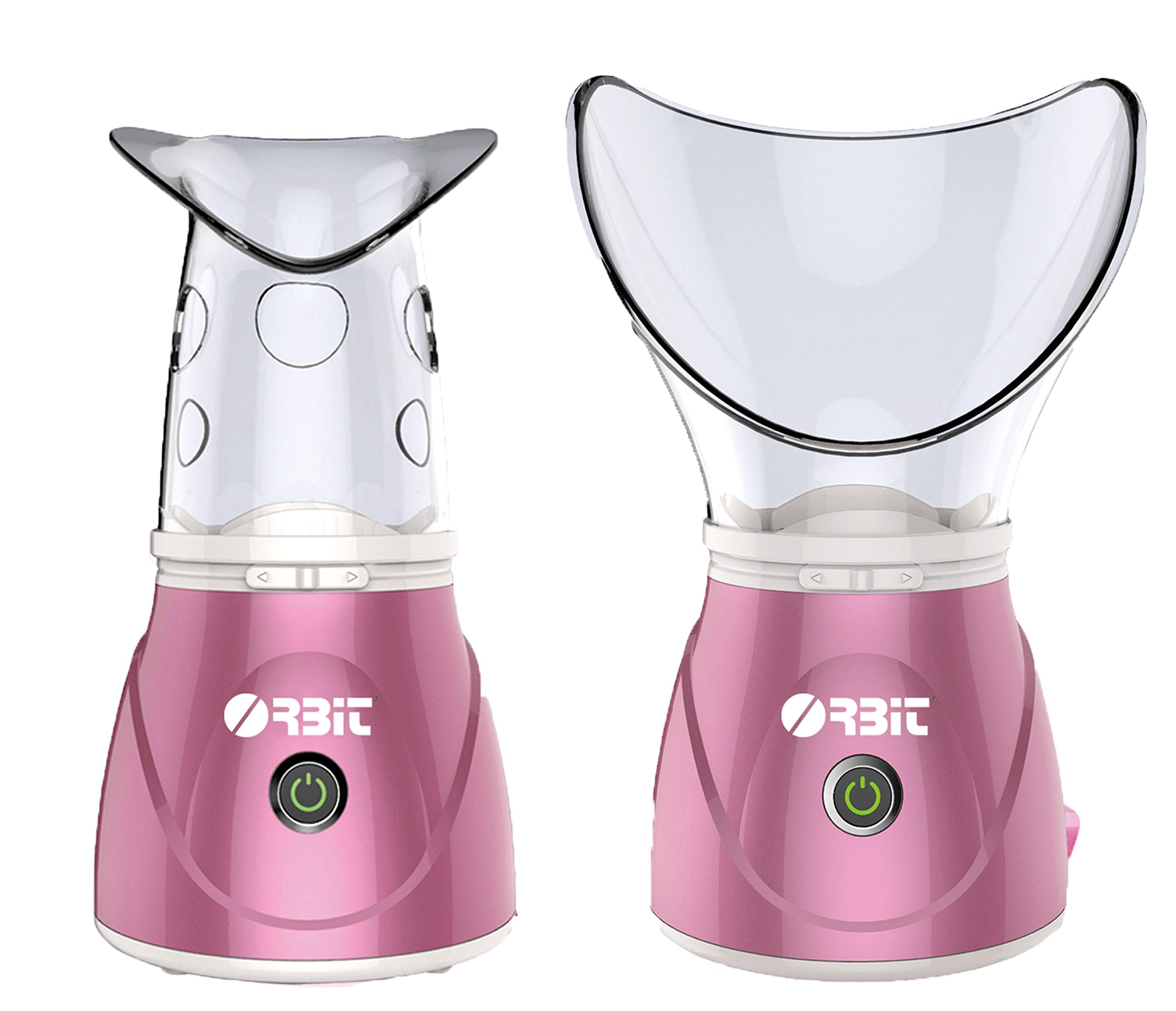 Orbit 2-in-1 Nano Ionic Facial Steamer & Vaporizer for Cold, Cough Relief - Home Spa Inhaler with Warm Mist Therapy (Pink) | Perfect for Relaxation, Sinus Relief & Skincare Routine