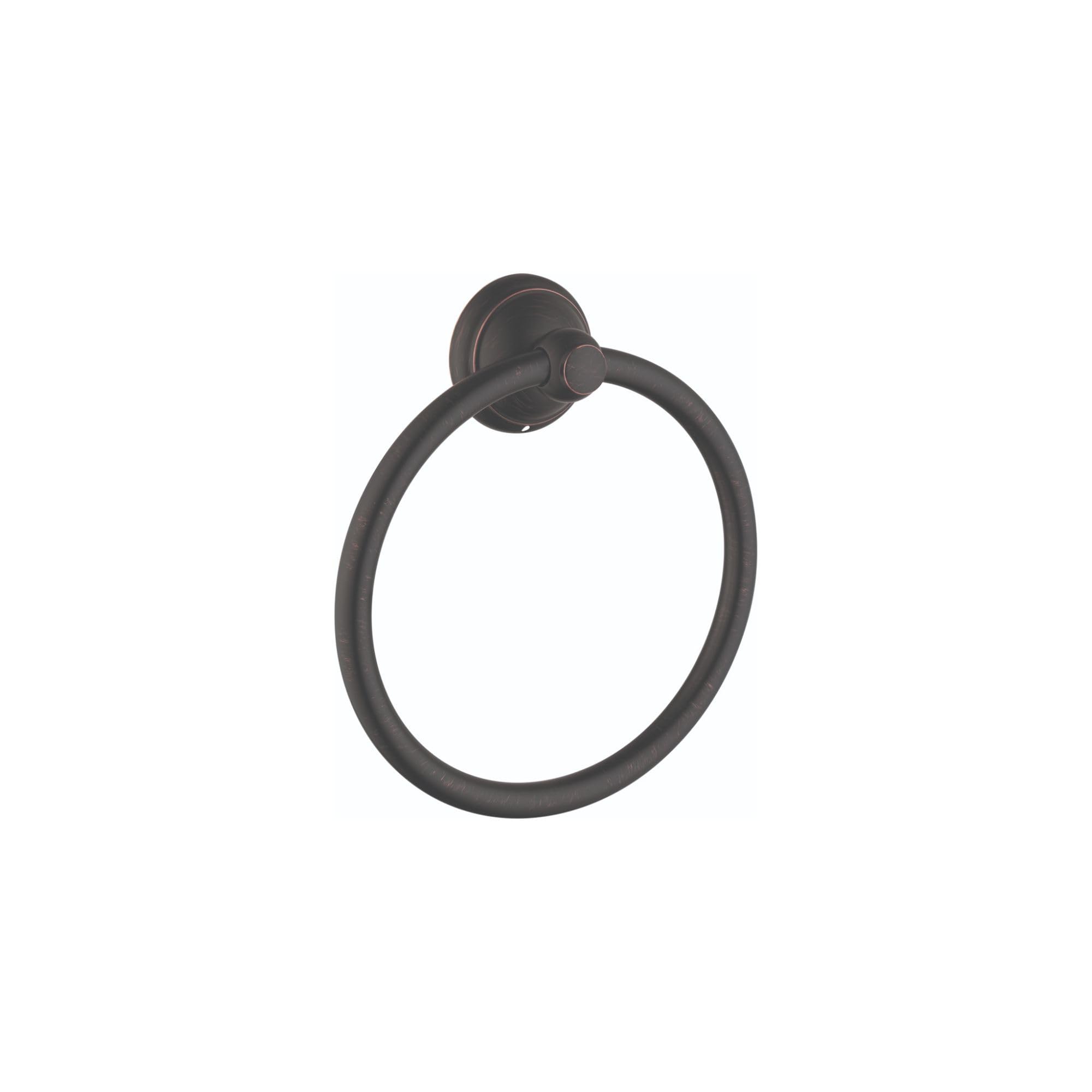hansgrohe Timeless 7-inch Classic Towel Ring Holder in Rubbed Bronze - 06095920 | Bathroom Accessory for Modern & Traditional Decor