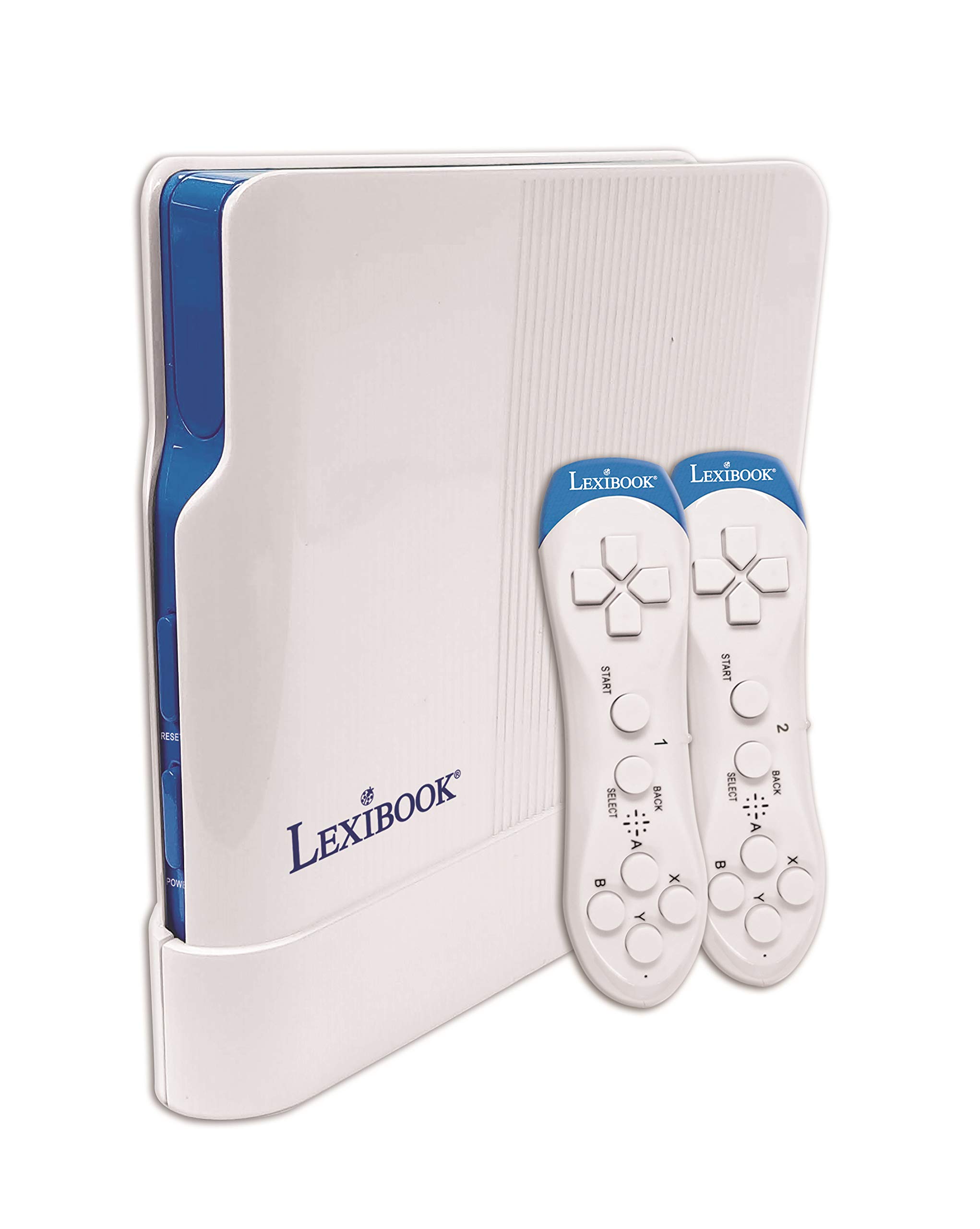Lexibook TV Game Console with 200 Retro Games, 32-Bit USB-C Gaming System in White/Blue (JG7430) - Perfect for Family Entertainment & Nostalgic Gaming