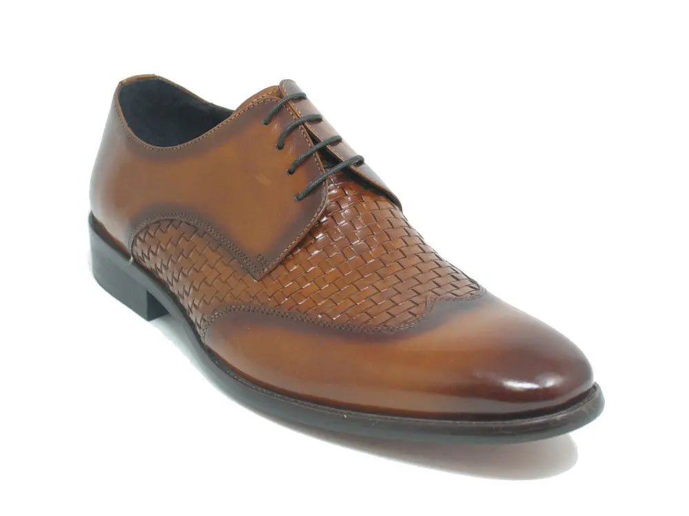Hand Braided Leather Woven Oxford Shoes for Men - Premium Genuine Leather Dress Shoes - Comfortable & Stylish Business Casual Footwear for Office, Wedding & Formal Events