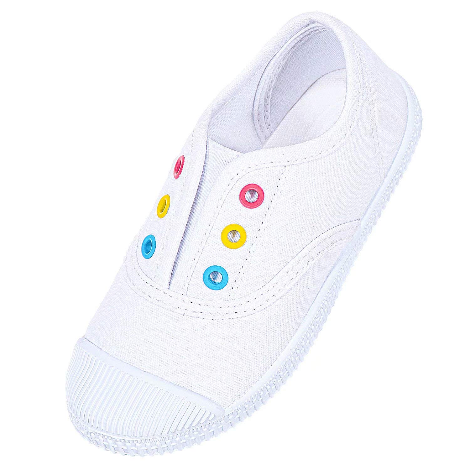 **Toddler Canvas Sneakers - Slip-On Lightweight Comfortable Kids Shoes for Boys & Girls | Casual Running Tennis Shoes (Toddler/Little Kids/Big Kids) - Perfect for Playground, School & Daily Wear**