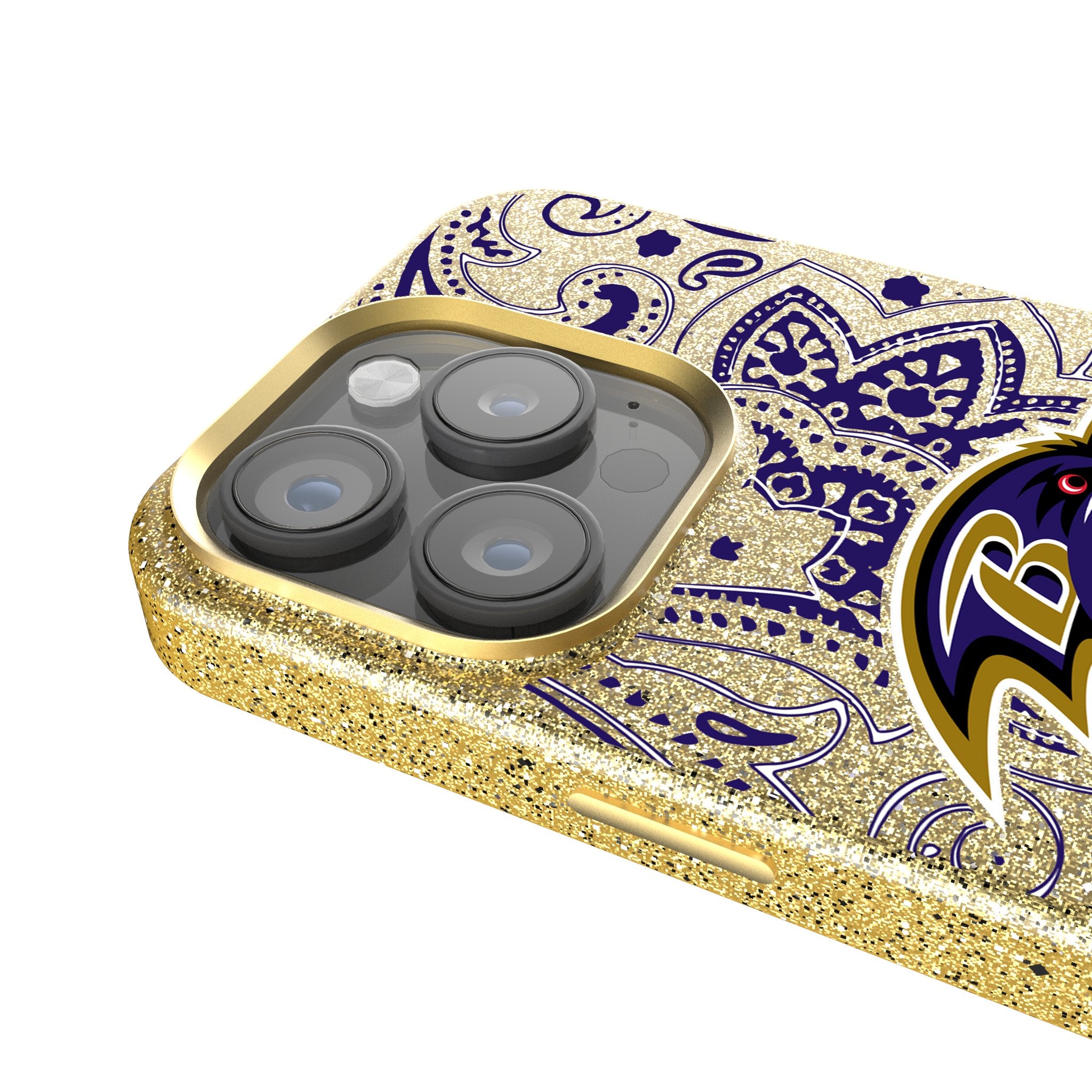 Baltimore Ravens Paisley Bling Phone Case - Stylish Rhinestone Design for iPhone & Android | Perfect for Game Day & Ravens Fans