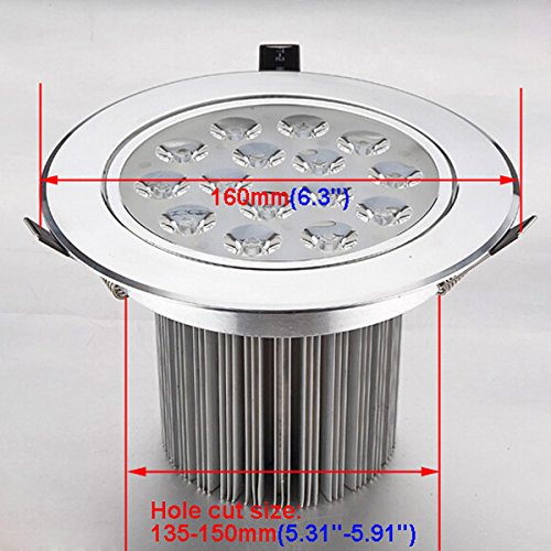 15W LED Ceiling Spot Light Fixture with Frosted Glass - Warm White 3000K, Dimmable Recessed Lighting for Kitchen, Living Room, Bedroom, and Cabinet Illumination