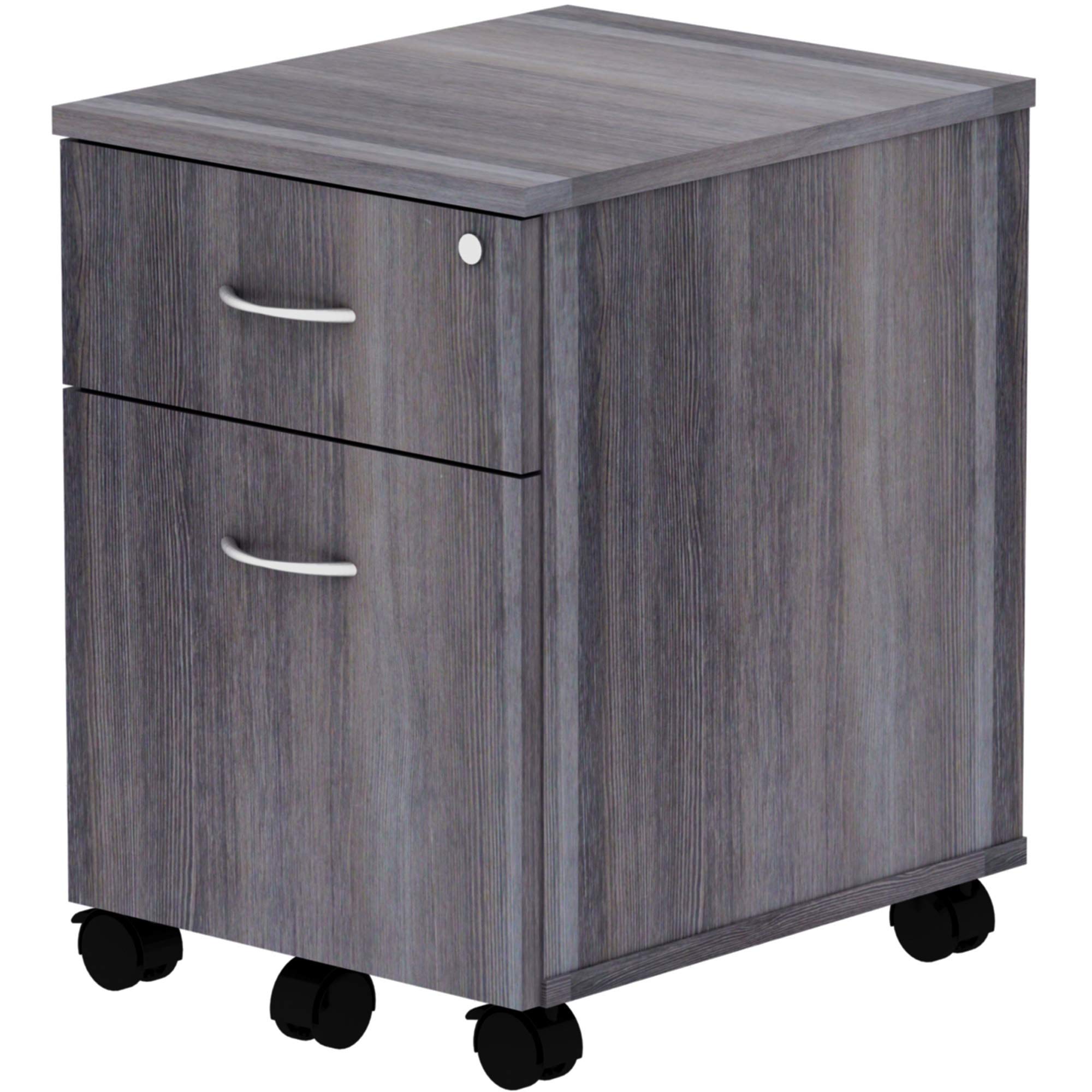 Lorell Relevance Series Charcoal Laminate Office Desk & Furniture Set - Modern Home Office & Workspace Solution for Professionals & Students