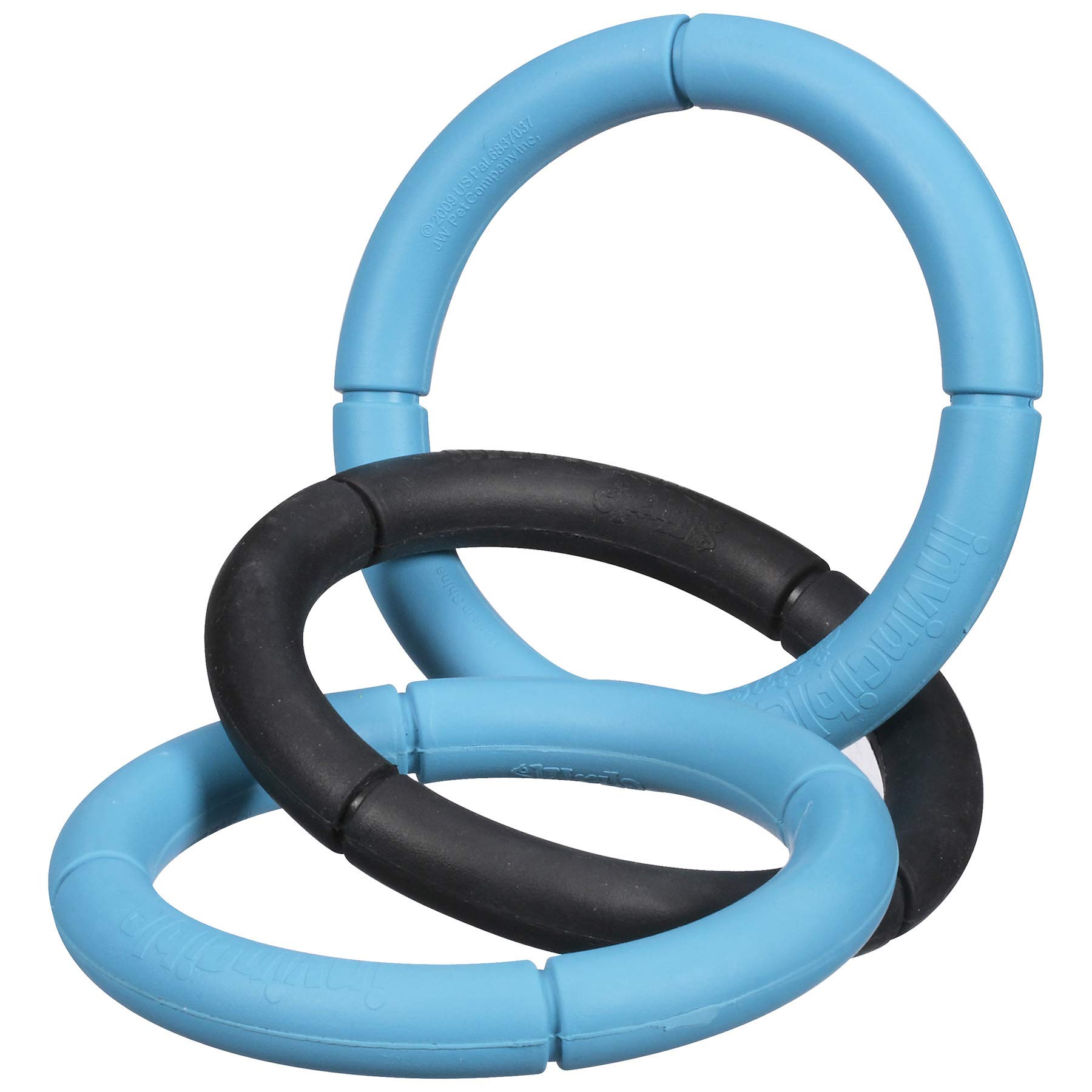 JW Pet Interactive Rubber Tug & Chew Toy for Large Dogs - Durable Chewing & Tug-of-War Play for Aggressive Chewers - Perfect for Outdoor Playtime & Indoor Training Sessions