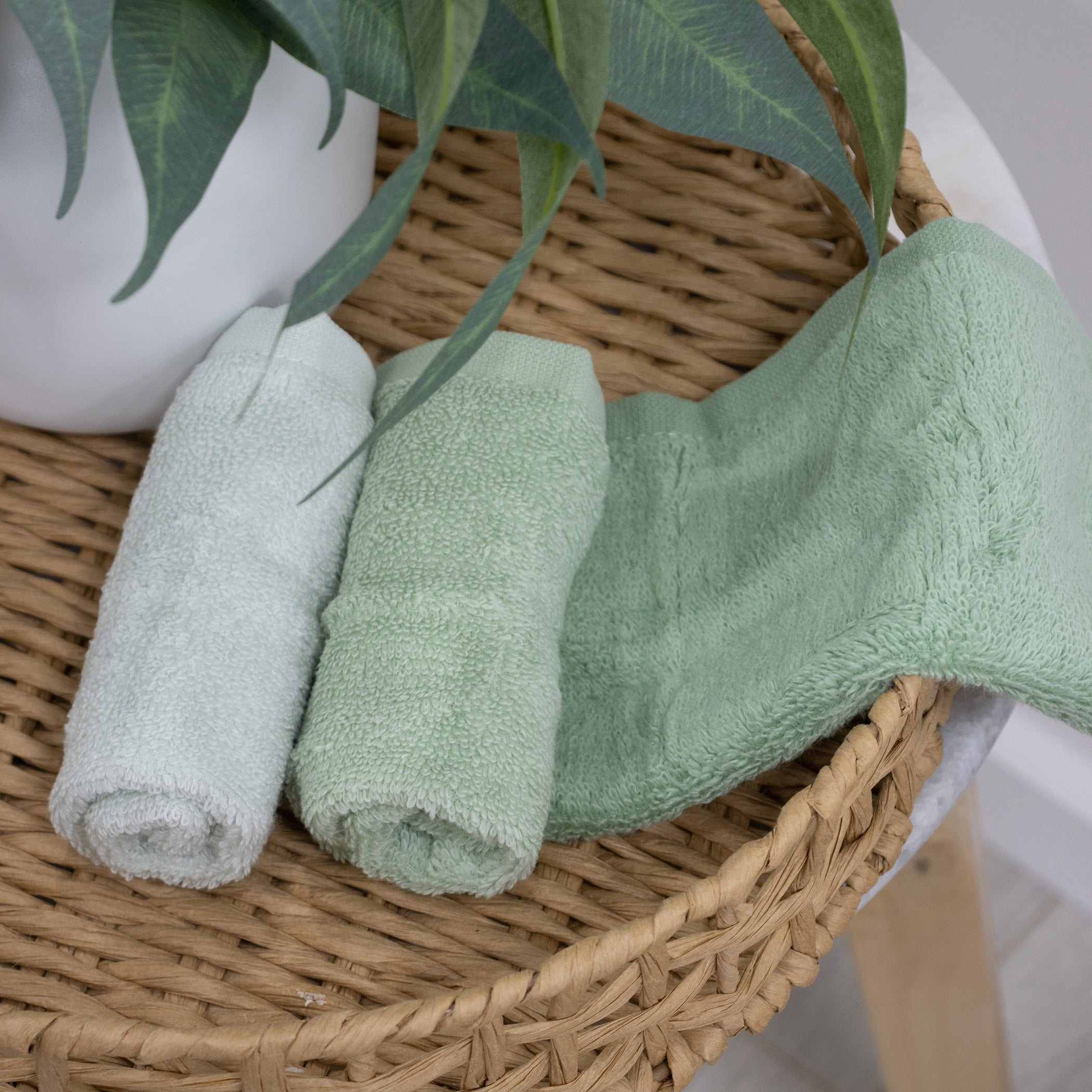 Terrazzo 3-Pack Baby Face Washcloths - Soft Organic Cotton Wash Cloths for Newborns & Infants - Perfect for Bath Time, Feeding & Gentle Skin Care (Green)
