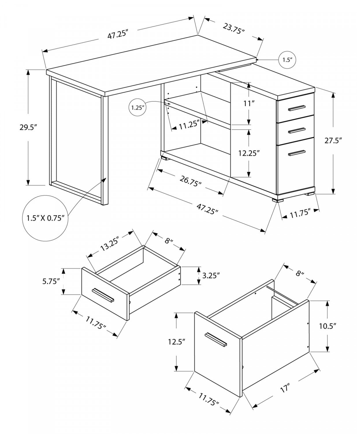 Kivo Desk - Modern Black Computer Desk for Home Office, Gaming & Study | Ergonomic Design with Durable Metal Frame | Perfect for Small Spaces & Remote Work