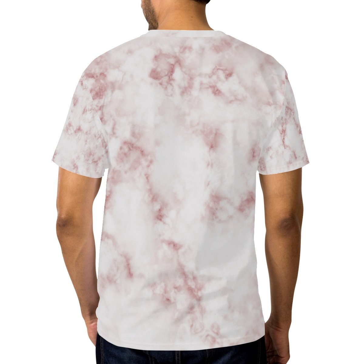 ALAZA Rose Gold Marble Print Women's Crewneck T-Shirt - Casual Fashion Top for Everyday Wear & Street Style Outfits