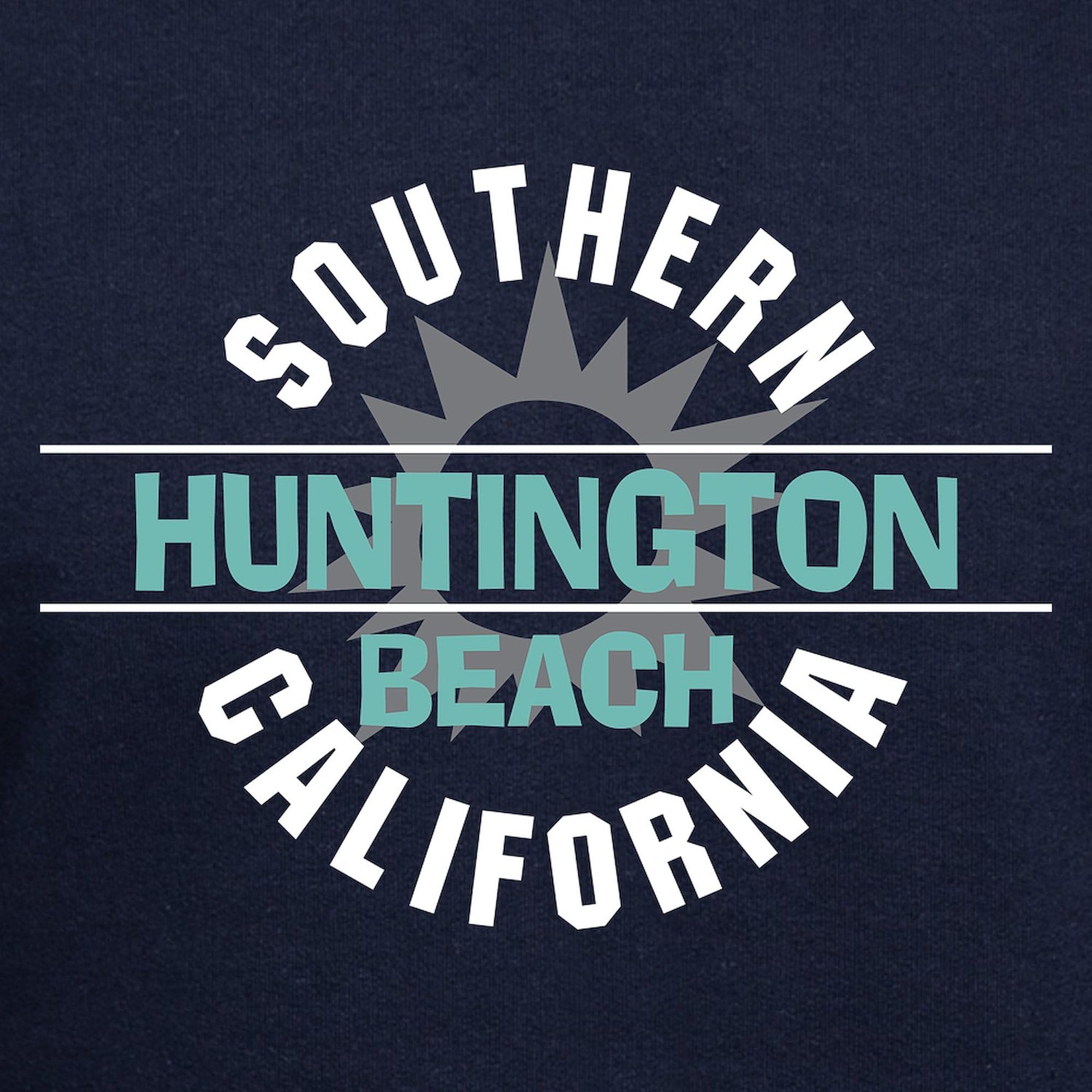 **Huntington Beach California Hoodie for Men - Dark Regular Fit Pullover Sweatshirt | Casual Wear, Street Style, Outdoor Activities**