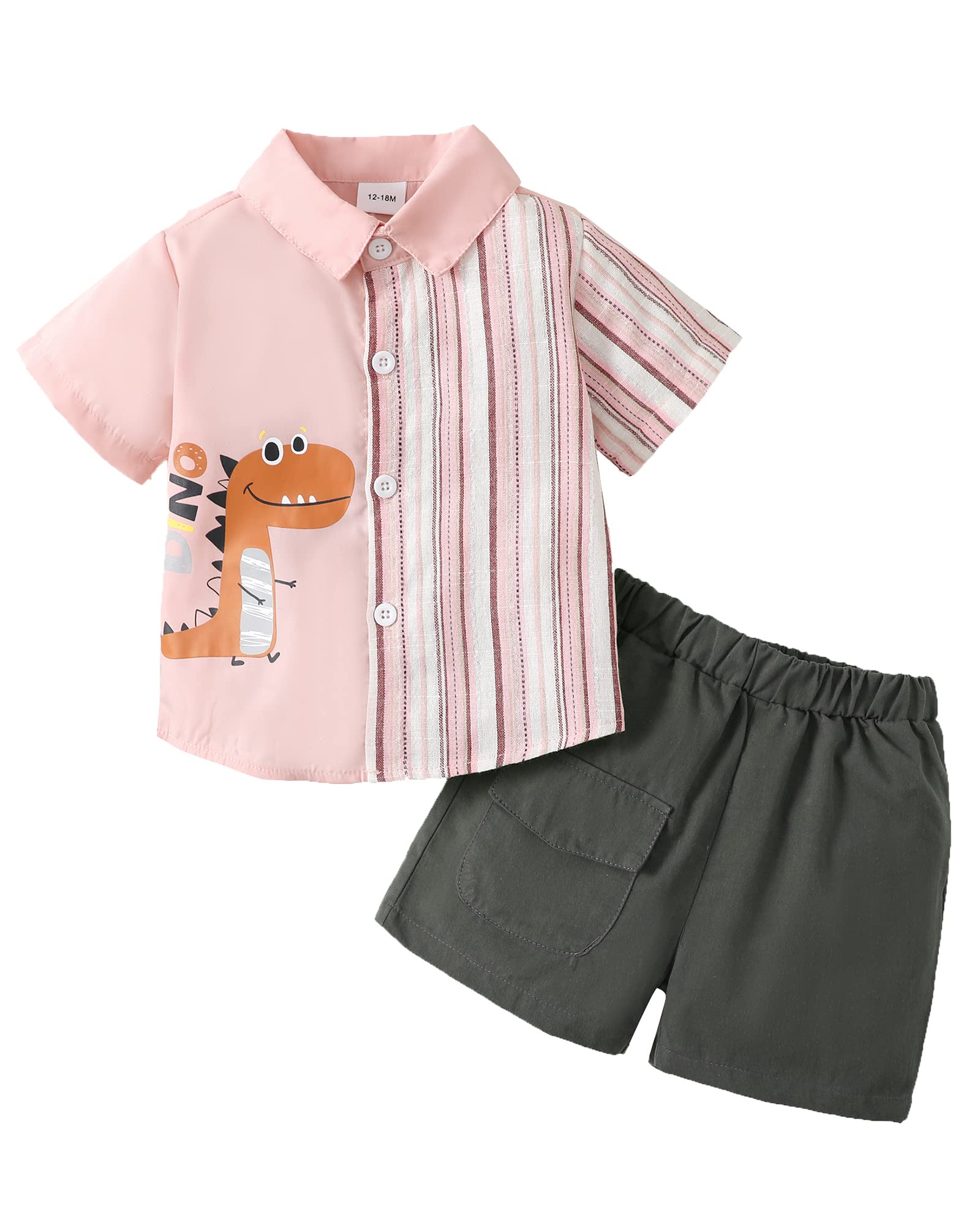 KIMI BEAR Baby Boy Clothes Set - Cotton Toddler Summer Outfit with Shirt & Shorts for Boys 1-5 Years | Perfect for Playtime, Beach & Outdoor Activities