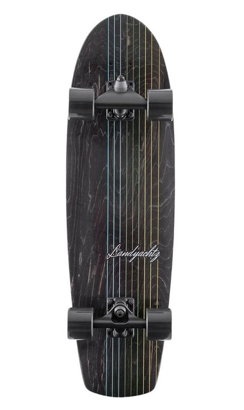 Landyachtz Butter Spectrum Surfskate - 31 Inch Black Cruiser Skateboard for Smooth Surfing & Carving - Perfect for Commuting, Beach Cruising & Street Surfing