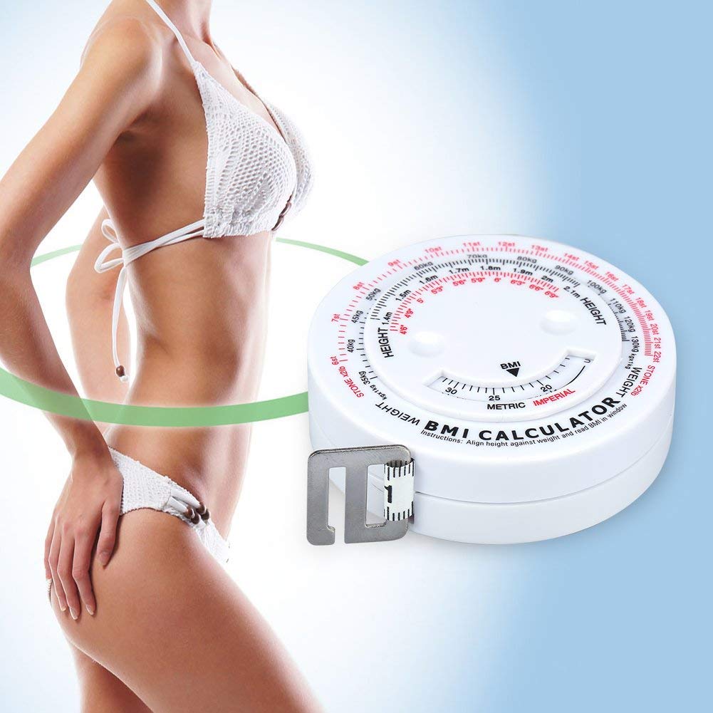 BMI Body Mass Index Retractable Tape Measure - 150cm/60inch Diet & Weight Loss Calculator - Perfect for Home Health Tracking, Fitness Monitoring, and Personal Wellness Measurement