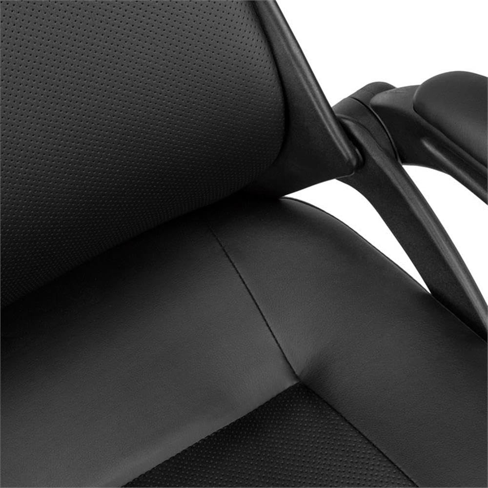 Monarch Specialties I 7276 Ergonomic Office Chair - Adjustable Height Swivel Chair with Armrests, Black Fabric & Metal Frame for Computer Desk - Perfect for Home Office, Gaming & Workspace