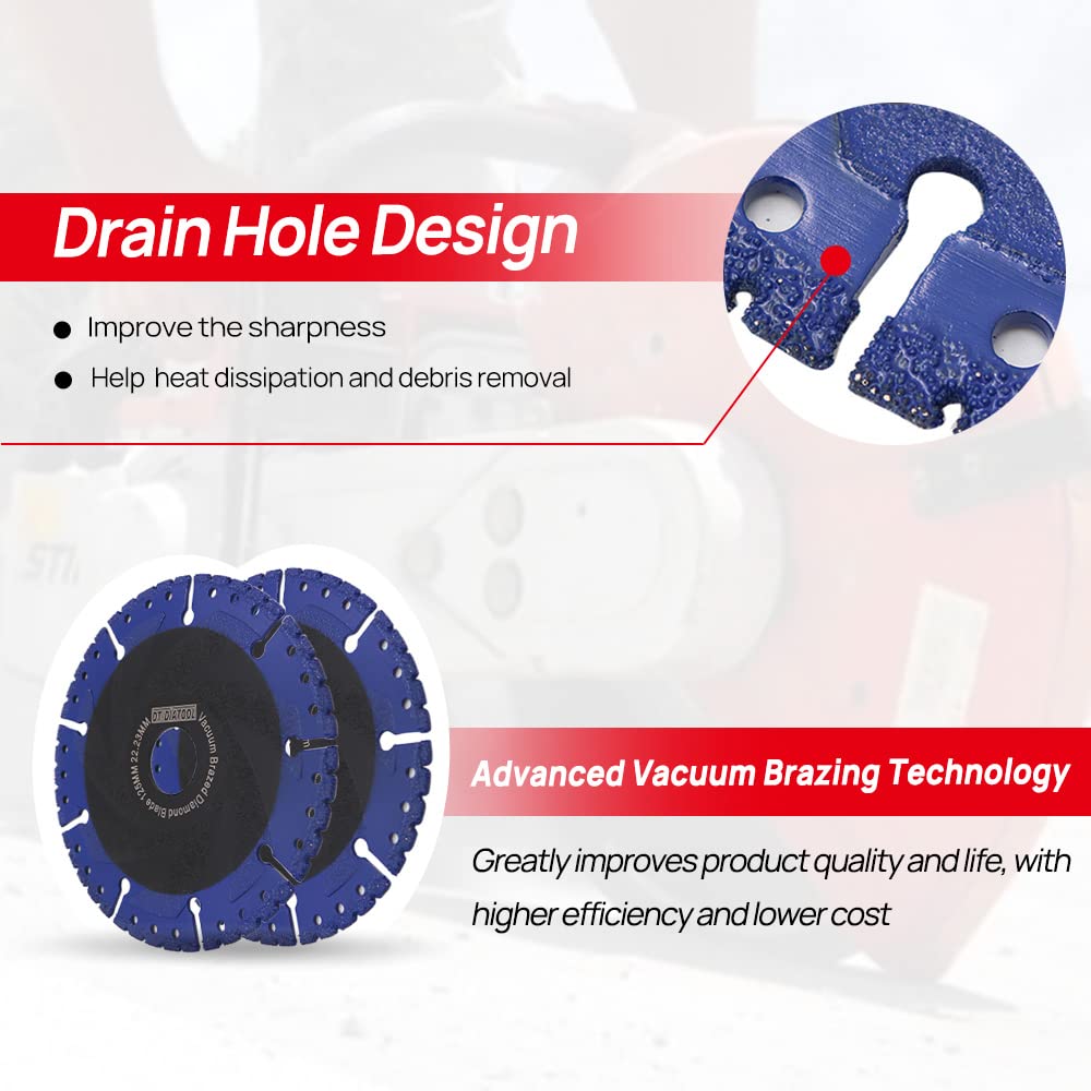 DT-DIATOOL 12 Inch Diamond Blade Metal Cutting Disc - Premium All-Purpose Diamond Cut-Off Wheel for Steel, Pipe, Stone & Reinforced Concrete | Perfect for Construction, Metalworking & DIY Projects