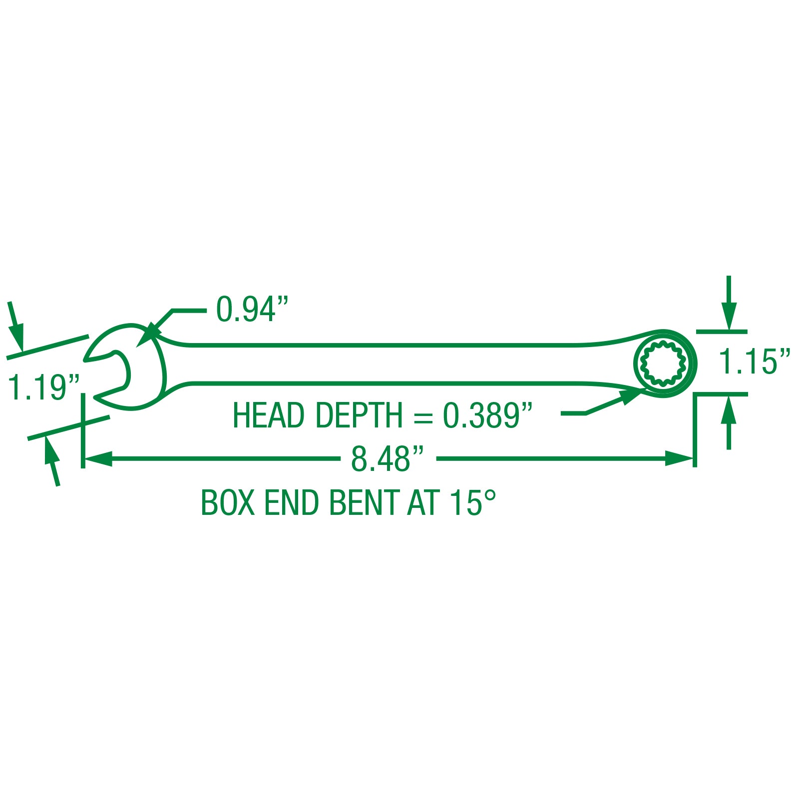 9/16 X Frame® 6-Point Fractional Combination Wrench - Professional Automotive & DIY Tool for Tightening Nuts and Bolts | Ideal for Mechanics, Home Repair, and Construction Work