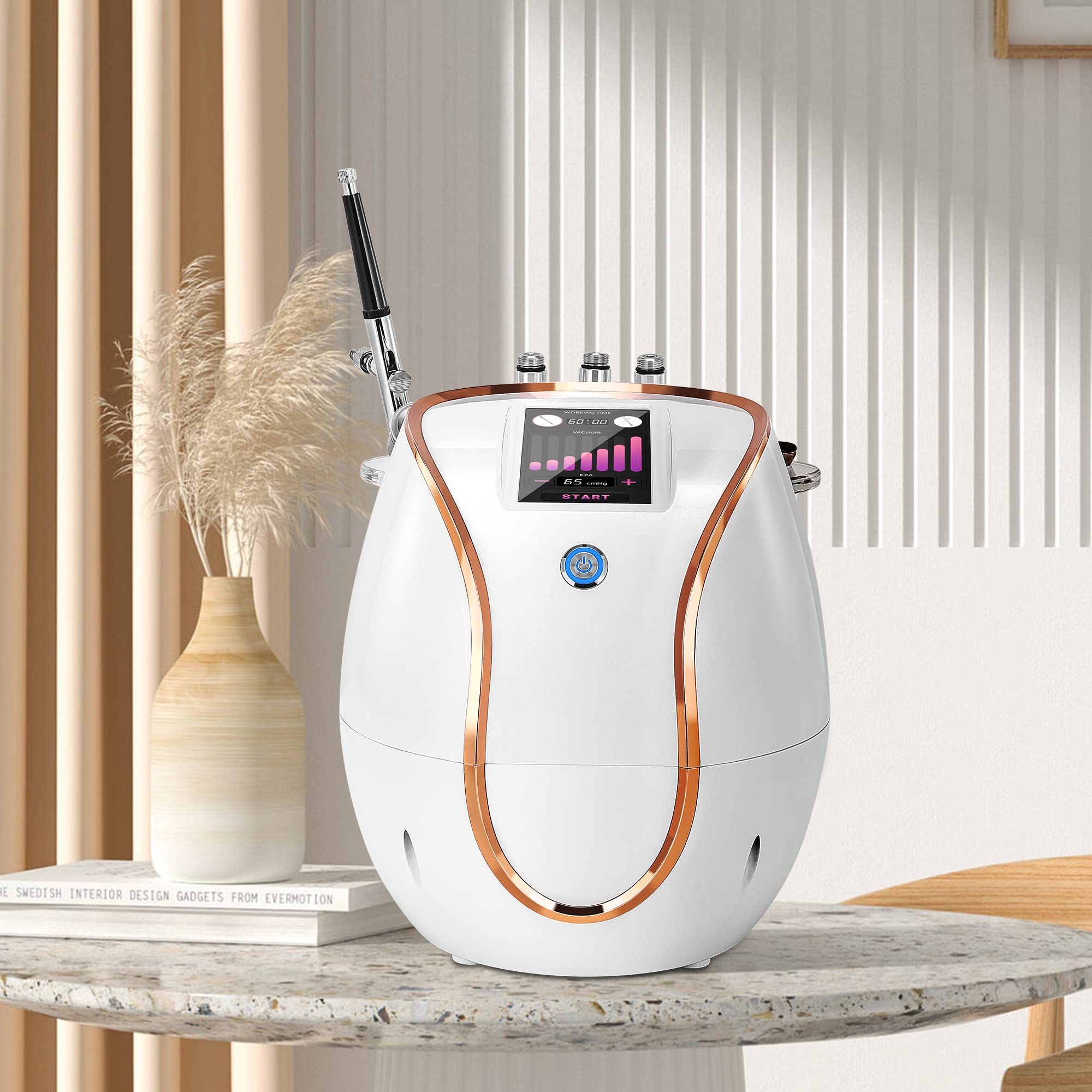 Professional Diamond Microdermabrasion Machine with Touch Screen for Facial Skin Care - 68cmHg Suction Power, Includes Spray Gun, 350 Cotton Filters, Tips & Wands - Perfect for Spa, Salon & At-Home Skin Rejuvenation Treatments