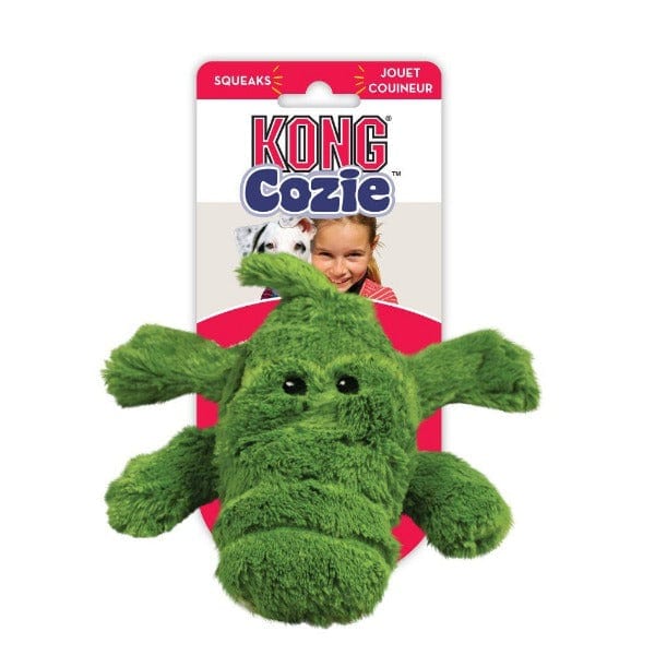 KONG Cozie Ali Alligator Plush Dog Toy - Soft & Durable Chew Toy for Small & Medium Dogs - Perfect for Cuddling, Fetch & Teething Puppies