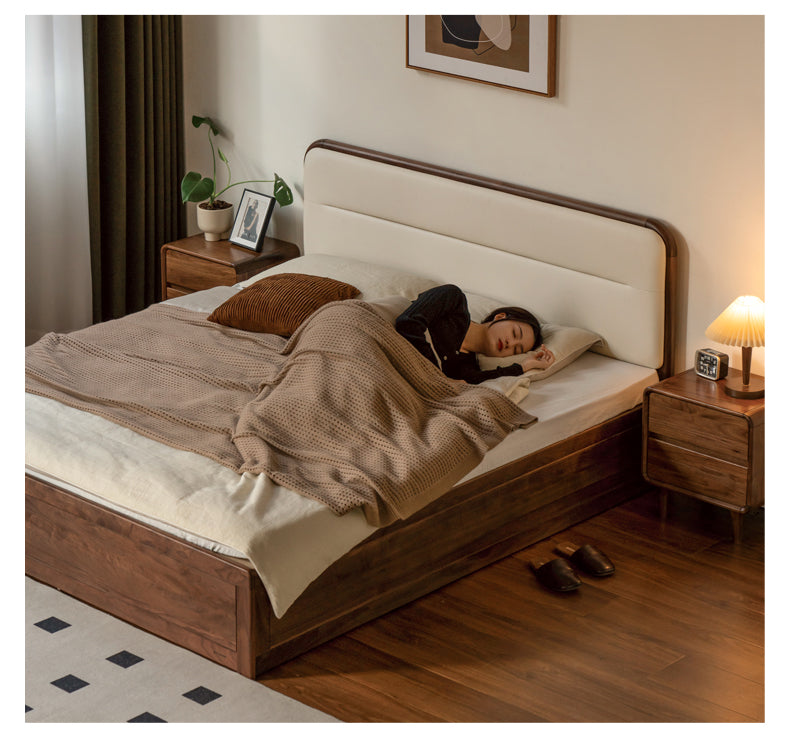 Premium Black Walnut Solid Wood Storage Box with Soft Fabric Back - Perfect for Bedroom Organization, Jewelry Storage & Home Decor