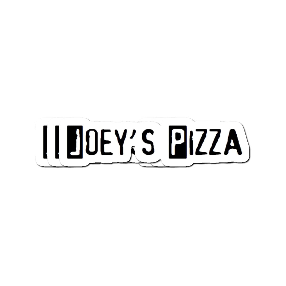 Joeys Funny Pizza Vinyl Stickers Pack of 3 - Waterproof Aesthetic Decals for Laptop, Water Bottle, Bike, Skateboard, Luggage & More - Perfect for Personalizing Your Gear & Adding Fun to Everyday Items