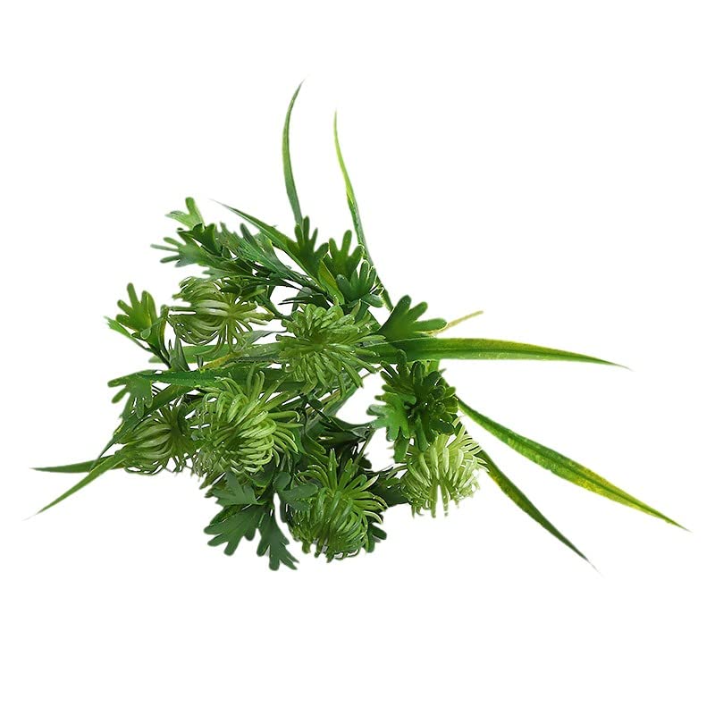 Artificial Chrysanthemum Flowers - Realistic Fake Green Plants for Home Decor, Office Desk, Wedding Centerpieces - Plastic Potted Simulation Flower Arrangement (Set of 2, Color C)
