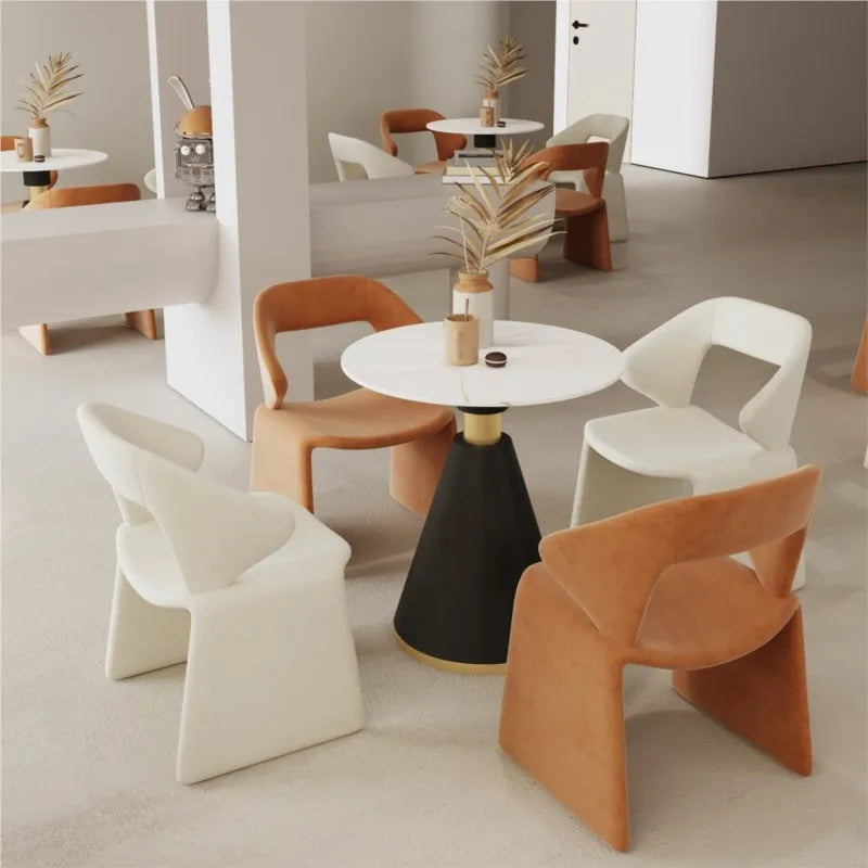Luxury Velvet Dining Chairs - Modern Upholstered Accent Chairs for Dining Room, Living Room & Home Decor - Soft Fabric Seat with Sturdy Metal Legs (Set of 2)