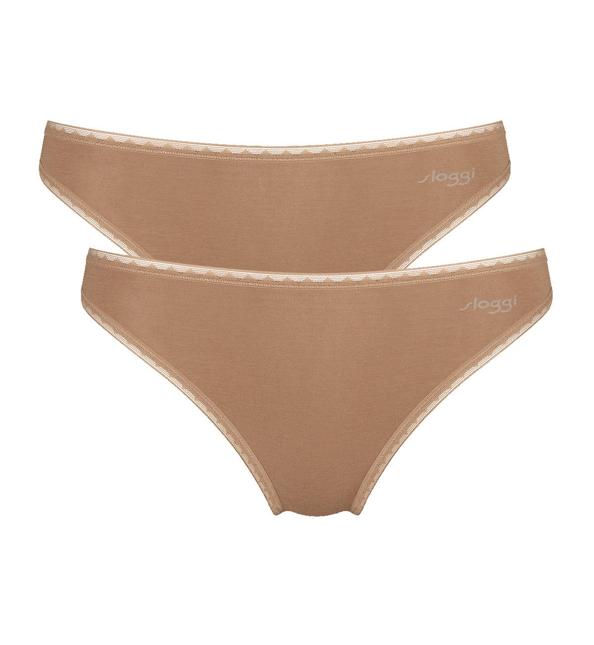SLOGGI GO TAI 2-Pack Women's Comfortable Cotton Underwear - Perfect for Everyday Wear, Travel & Lounge