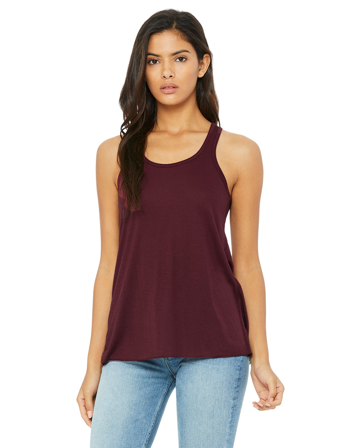 Bella + Canvas B8800 Women's Flowy Racerback Tank Top - Soft & Lightweight for Yoga, Gym & Summer Outfits