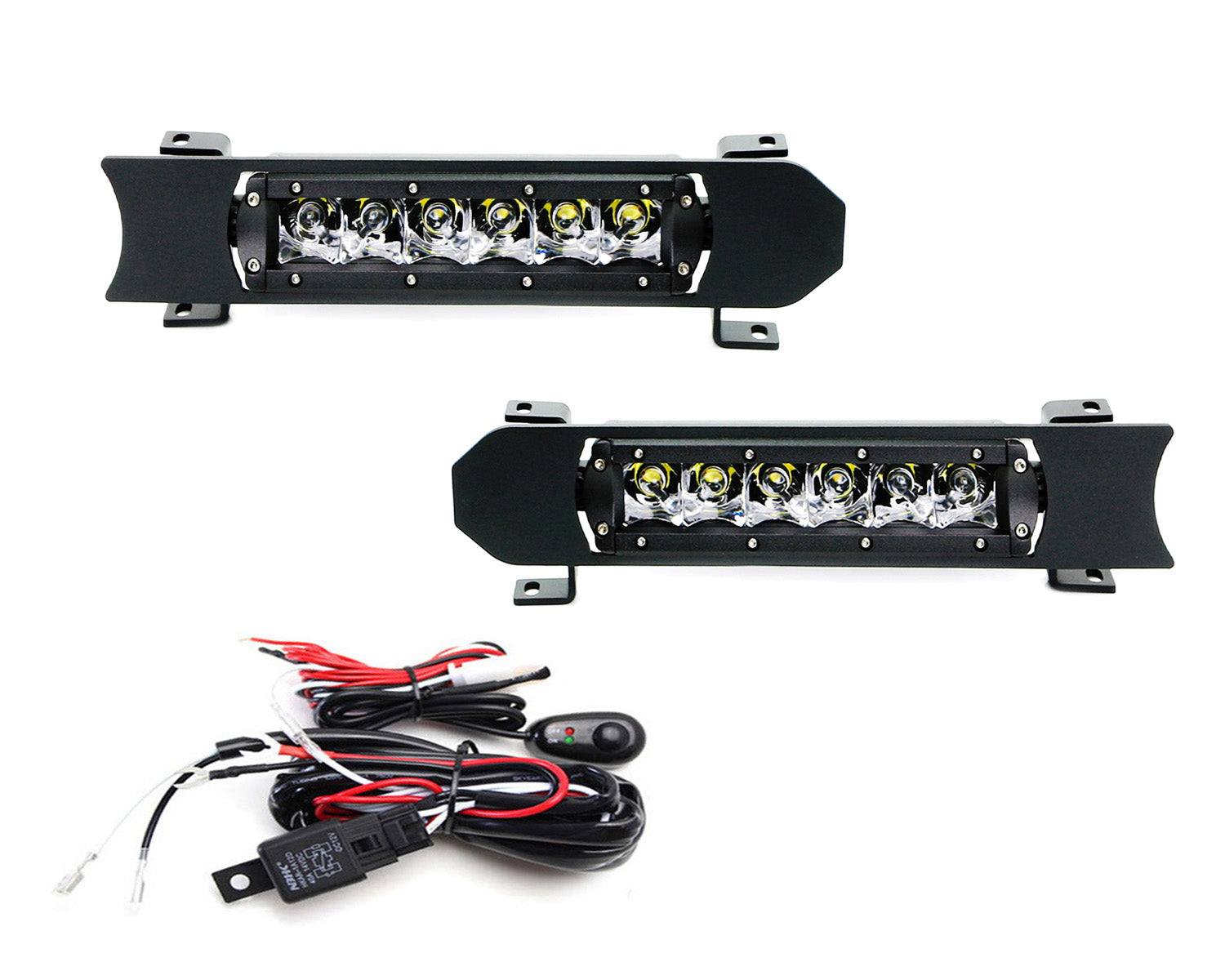 30W CREE LED Light Bars with Front Grille Bracket & Wiring Kit - Compatible with 2017-2019 Ford F250 F350 Super Duty - Off-Road, Truck, Jeep Lighting Upgrade for Night Driving & Adventure