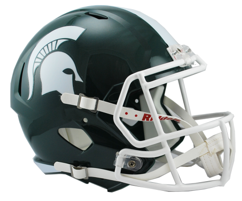 Michigan State Spartans Replica Football Helmet - Officially Licensed NCAA Collectible for Fans & Sports Enthusiasts - Perfect for Game Day, Tailgating, and Home Decor