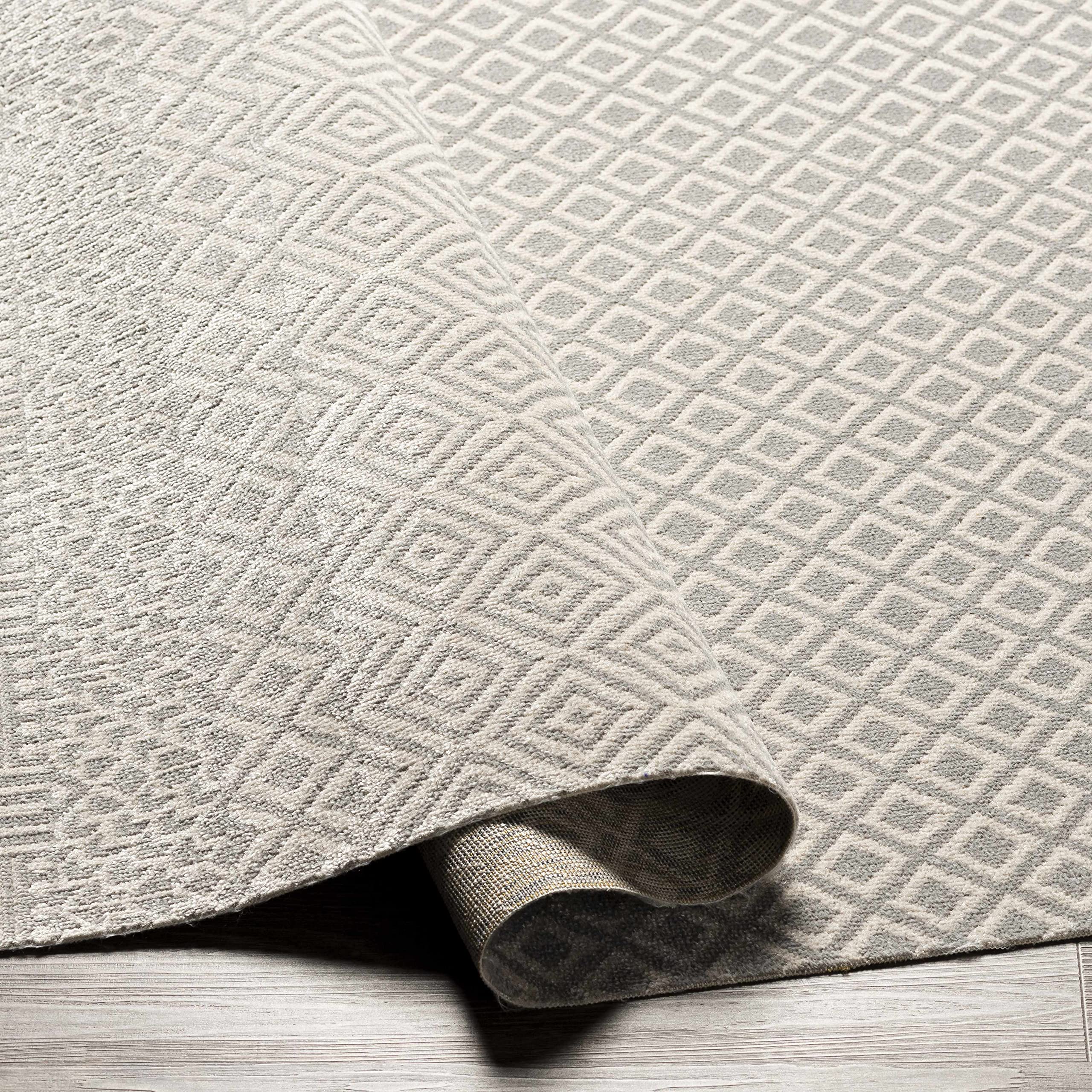 Premium Hauteloom Maanas Washable Area Rug - Soft Gray 6'7