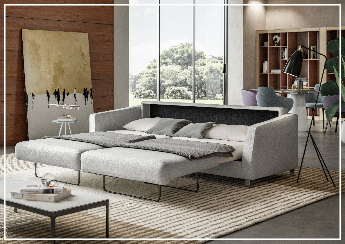 Custom Luonto Monika Fabric Sleeper Sofa - Handmade to Order | Convertible Couch Bed for Small Spaces & Guest Rooms | Perfect for Apartments, Dorms & Home Offices