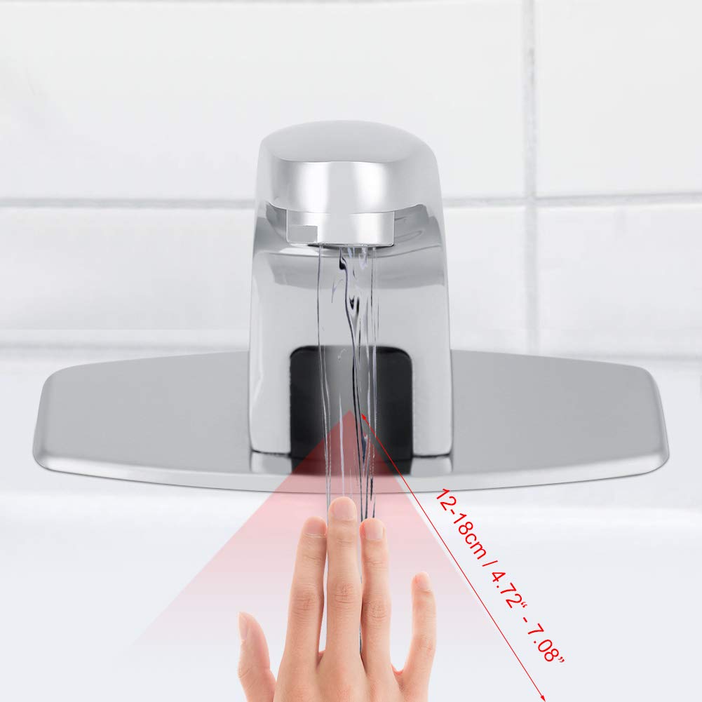 Automatic Sensor Touchless Bathroom Sink Faucet with Control Box - Hands-Free Kitchen & Bathroom Water Tap for Cold Water - Perfect for Home, Office, and Public Restrooms