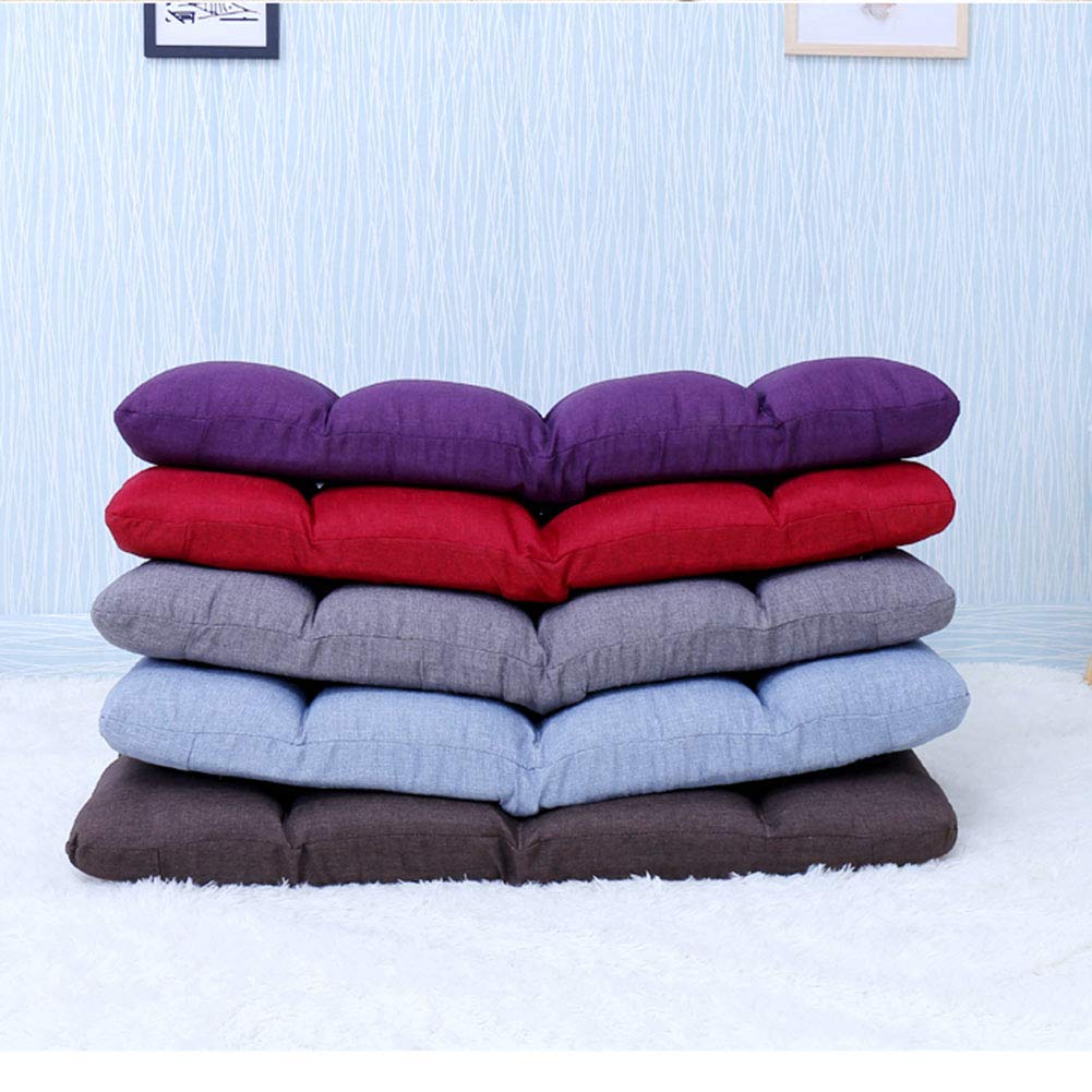 Foldable Floor Chair with Adjustable Backrest - Comfortable Lazy Sofa Bed for Home, Office, Reading & Gaming - Red Futon Mattress Seat - Perfect for Small Spaces, Meditation & Relaxation