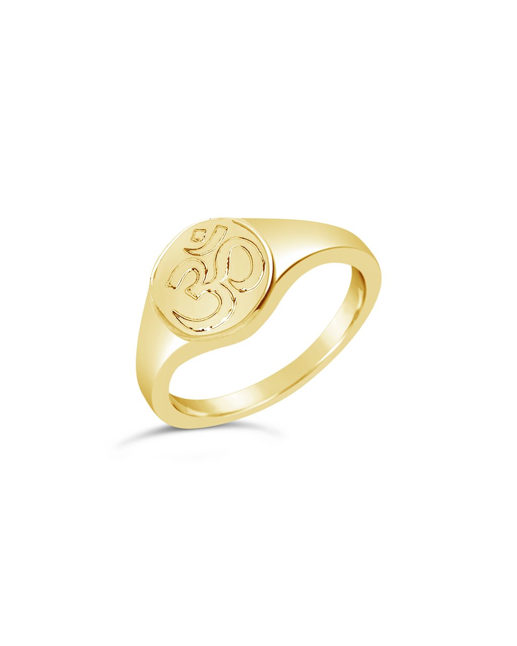 Om Engraved Signet Ring for Men & Women - Spiritual Sanskrit Symbol Jewelry for Meditation, Yoga & Daily Wear