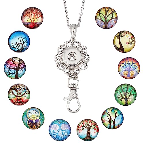 1+12 Colorful Tree Button Lanyard