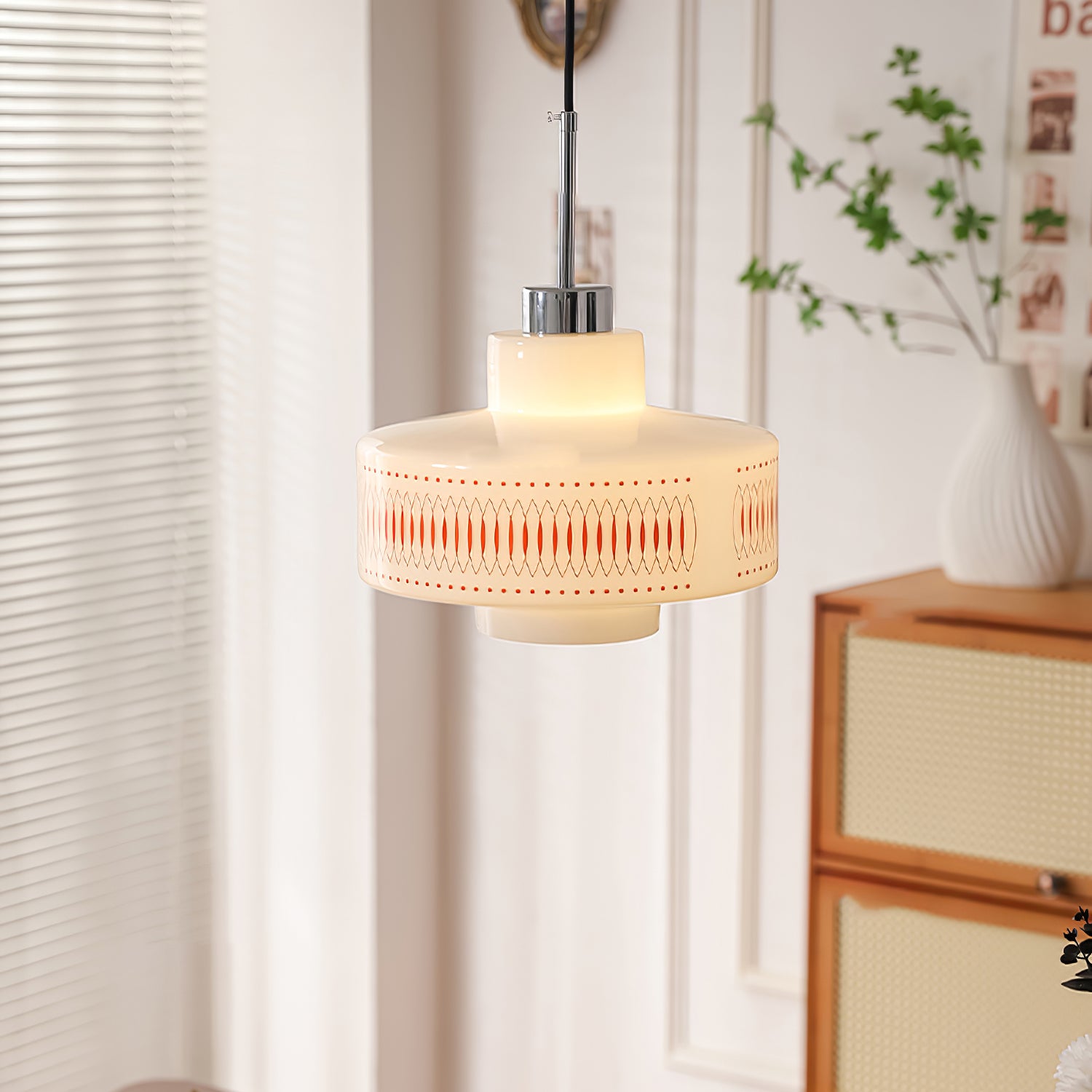 Anna Pendant Lamp - Modern Scandinavian Glass Hanging Light for Kitchen Island, Dining Room & Bedroom - Elegant Ceiling Fixture with Warm White Light