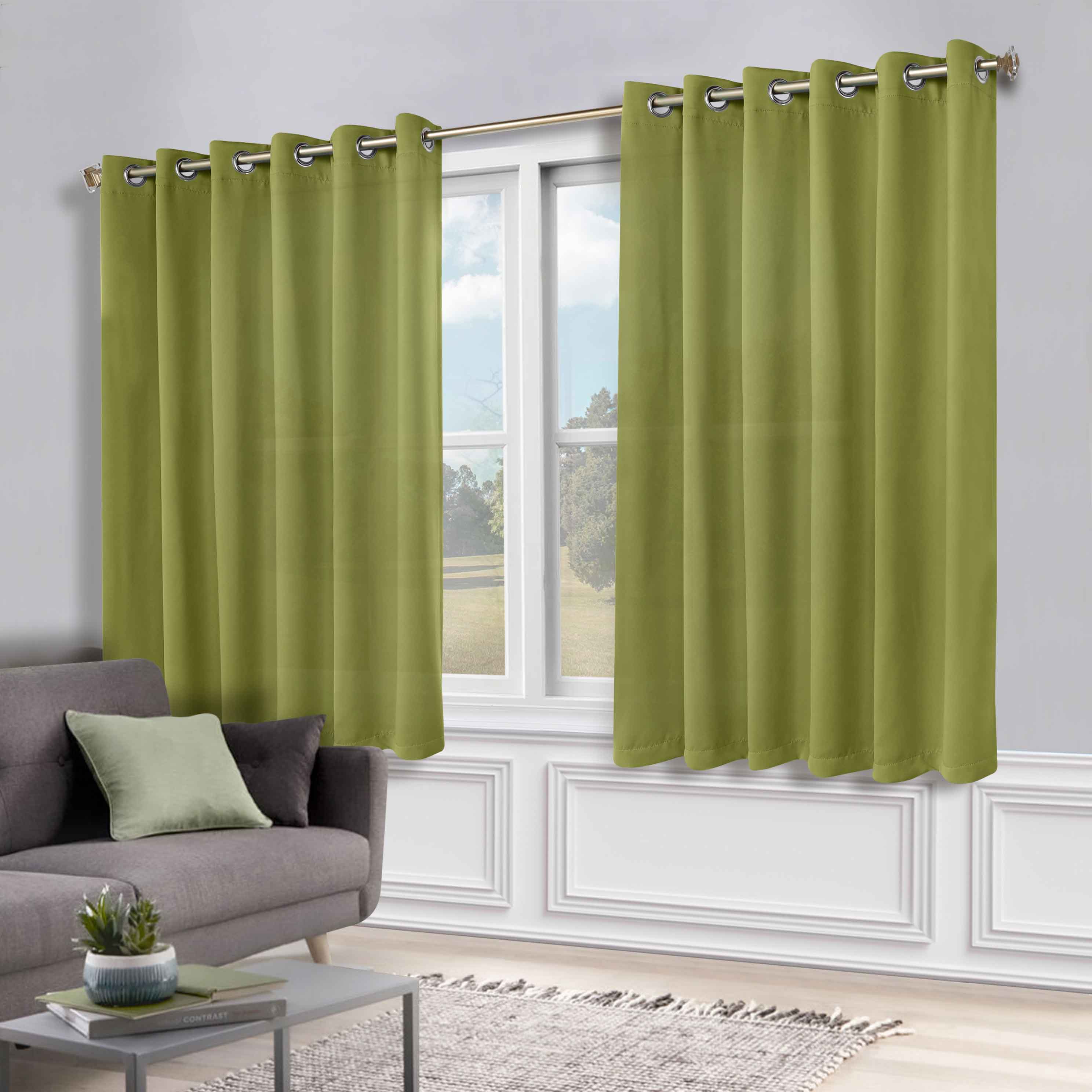 Classic Modern Solid Blackout Curtain Panels - Set of 2 for Bedroom & Living Room - Light Blocking Thermal Insulated Window Drapes for Home Decor