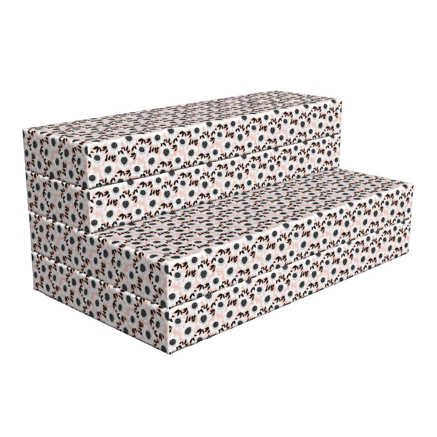 Ambesonne Floral Foldable Mattress - Soft Pastel Flower Design, 78.7