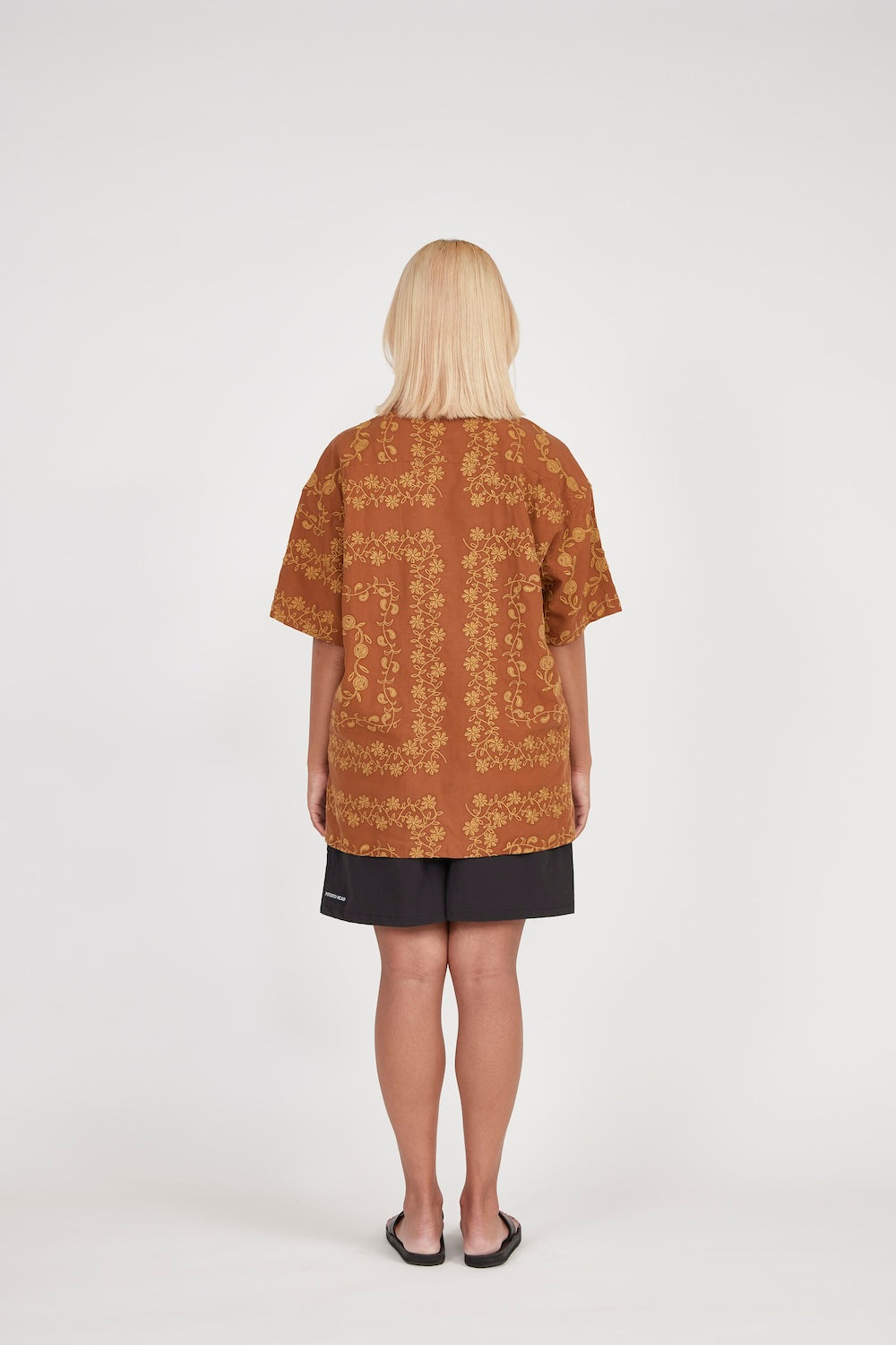 Yin Yang Paisley Print Short Sleeve Casual Shirt for Men & Women | PH002 SH009 | Perfect for Yoga, Meditation, and Boho Fashion