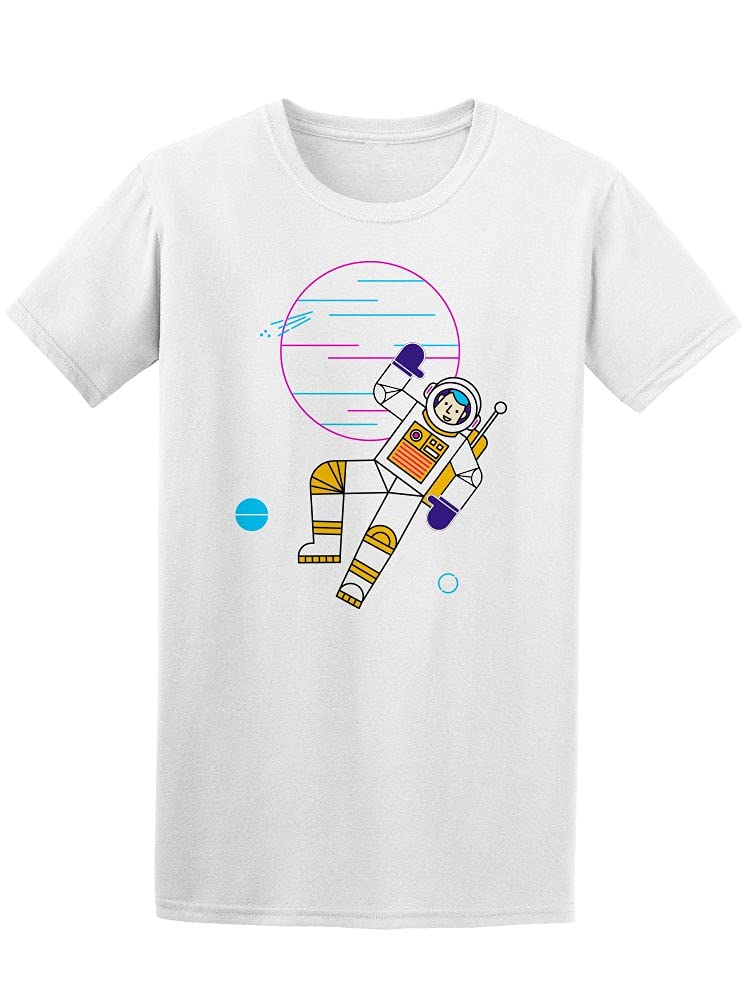 Men's Astronaut Floating in Space Graphic T-Shirt - Cool Sci-Fi Space Theme Tee for Casual Wear & Gifts