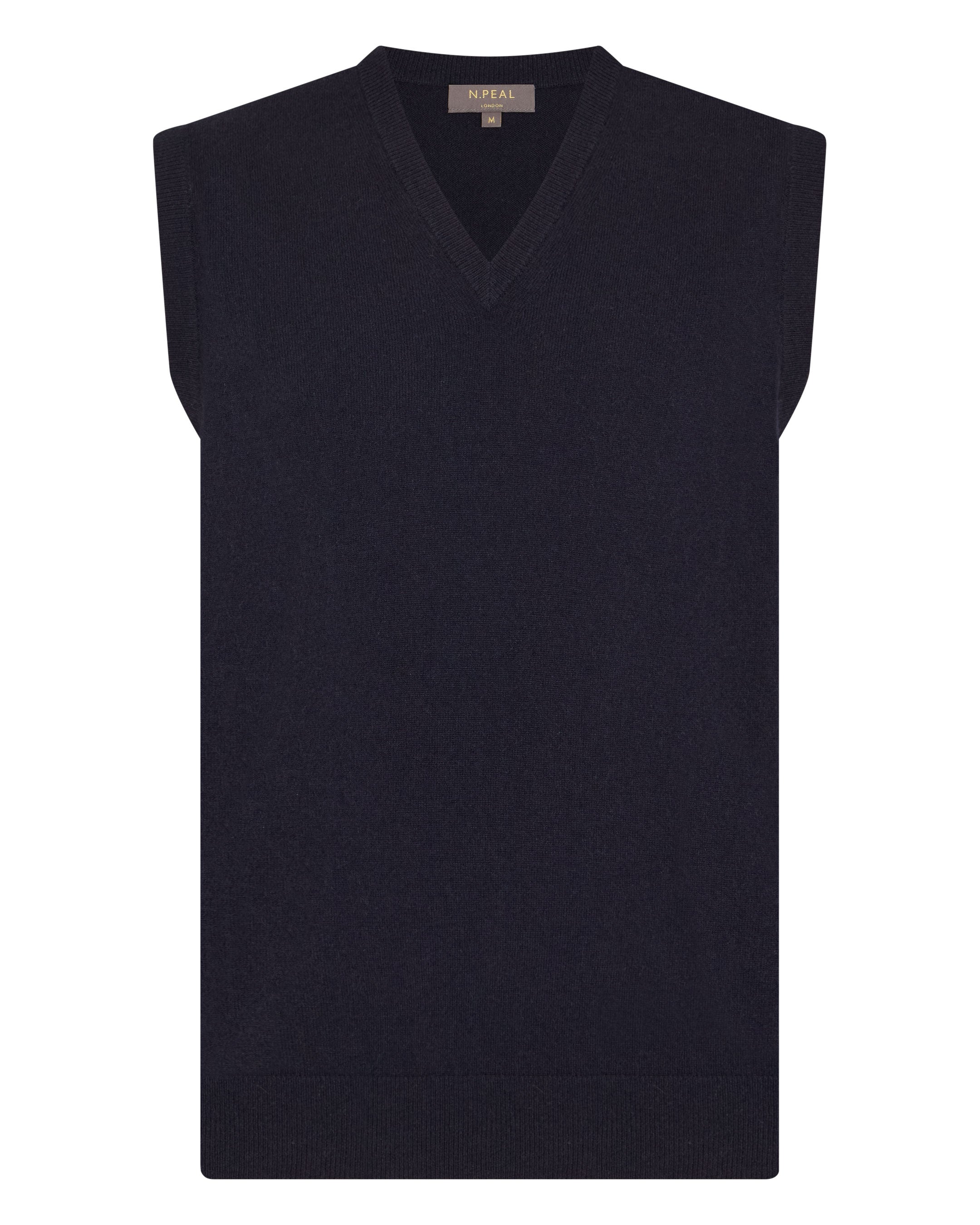 Premium Men's Westminster Cashmere Sweater Vest Navy Blue - Warm & Stylish Layering for Office, Business Casual & Winter Outfits