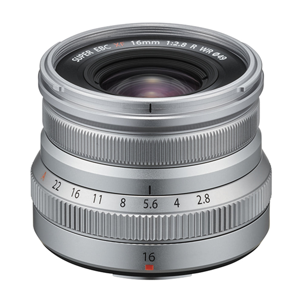 Fujifilm XF 16mm F2.8 R WR Lens (Silver) - Compact Wide-Angle Prime Lens for Mirrorless Cameras | Weather-Resistant & Lightweight | Perfect for Travel, Street & Landscape Photography